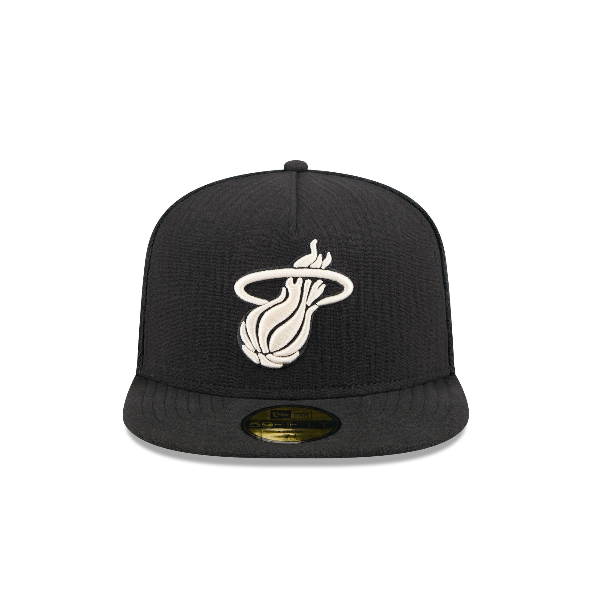 Alternative view of Miami Heat Black Mesh 59Fifty A-Frame Fitted Hat
