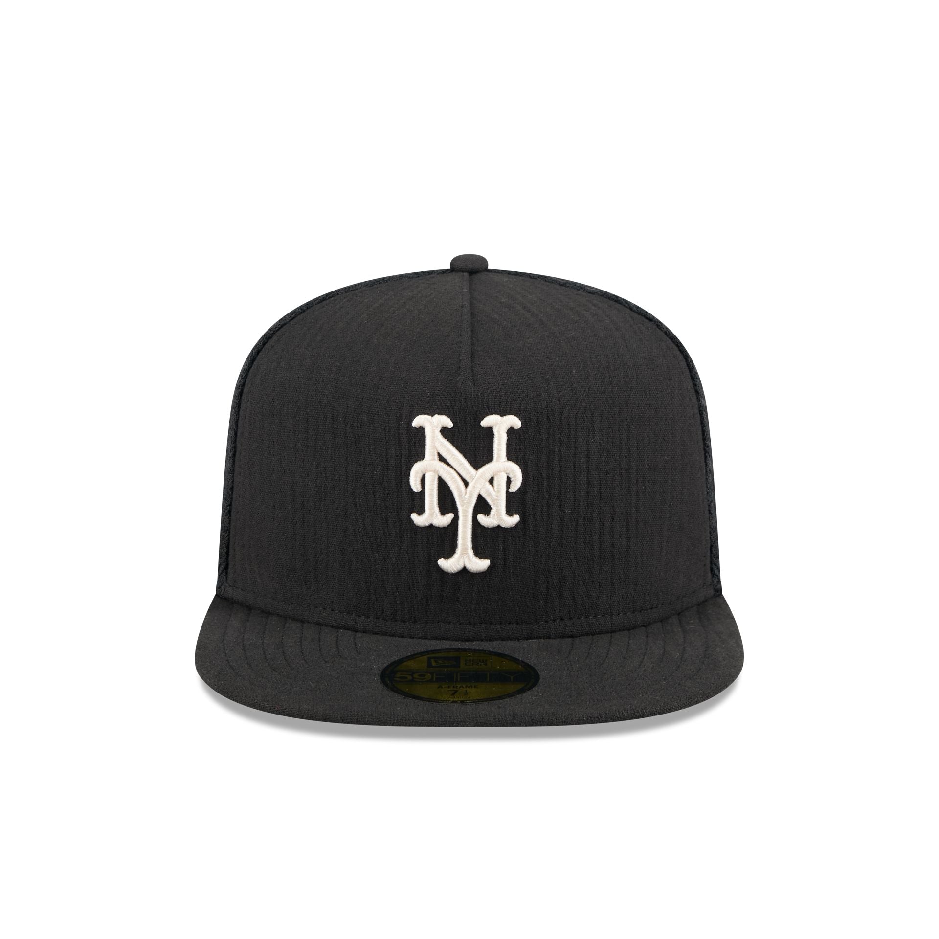 Alternative view of New York Mets Black Mesh 59Fifty A-Frame Fitted Hat
