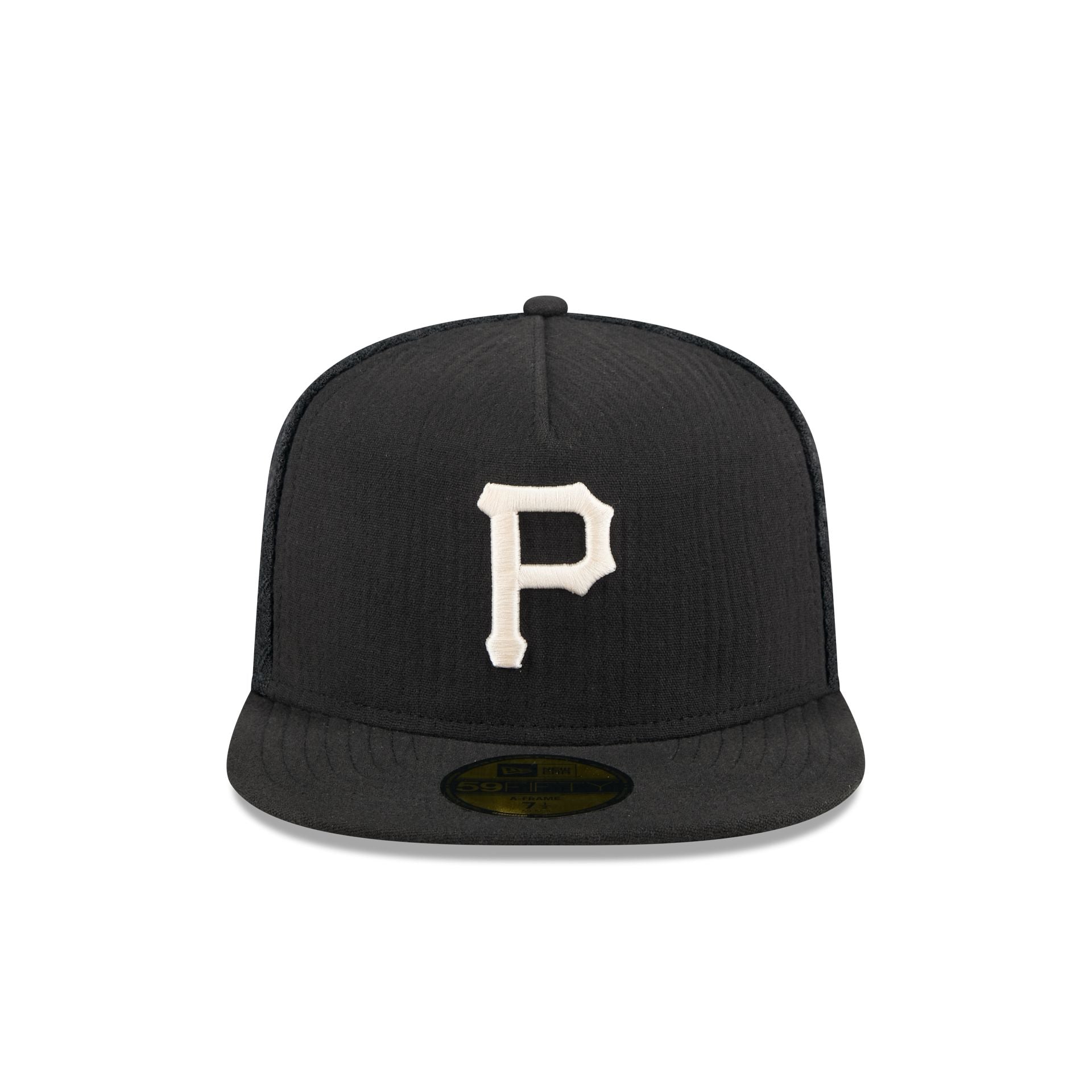 Alternative view of Pittsburgh Pirates Black Mesh 59Fifty A-Frame Fitted Hat