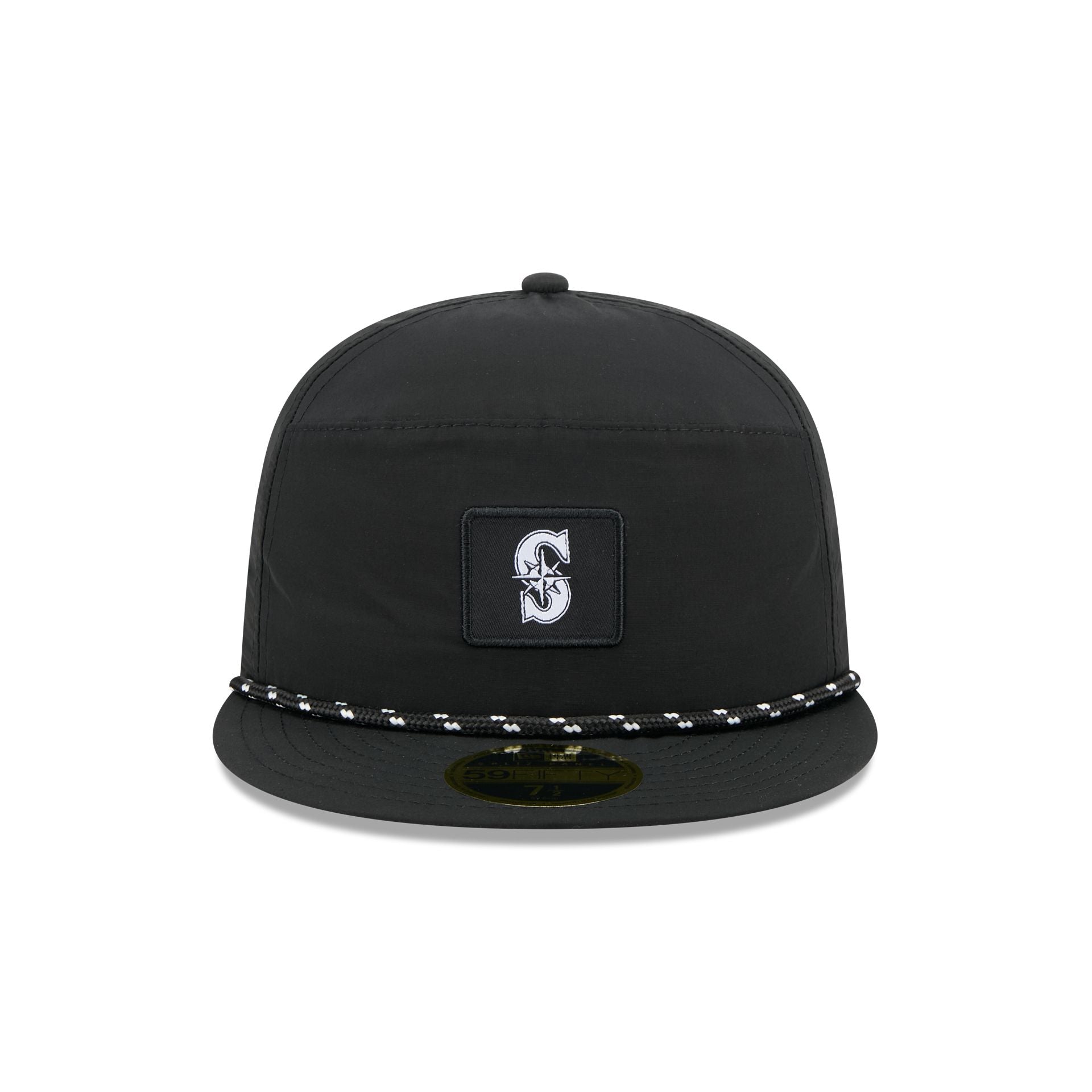 Alternative view of Seattle Mariners Black Poly Rope Split Panel 59Fifty Fitted Hat