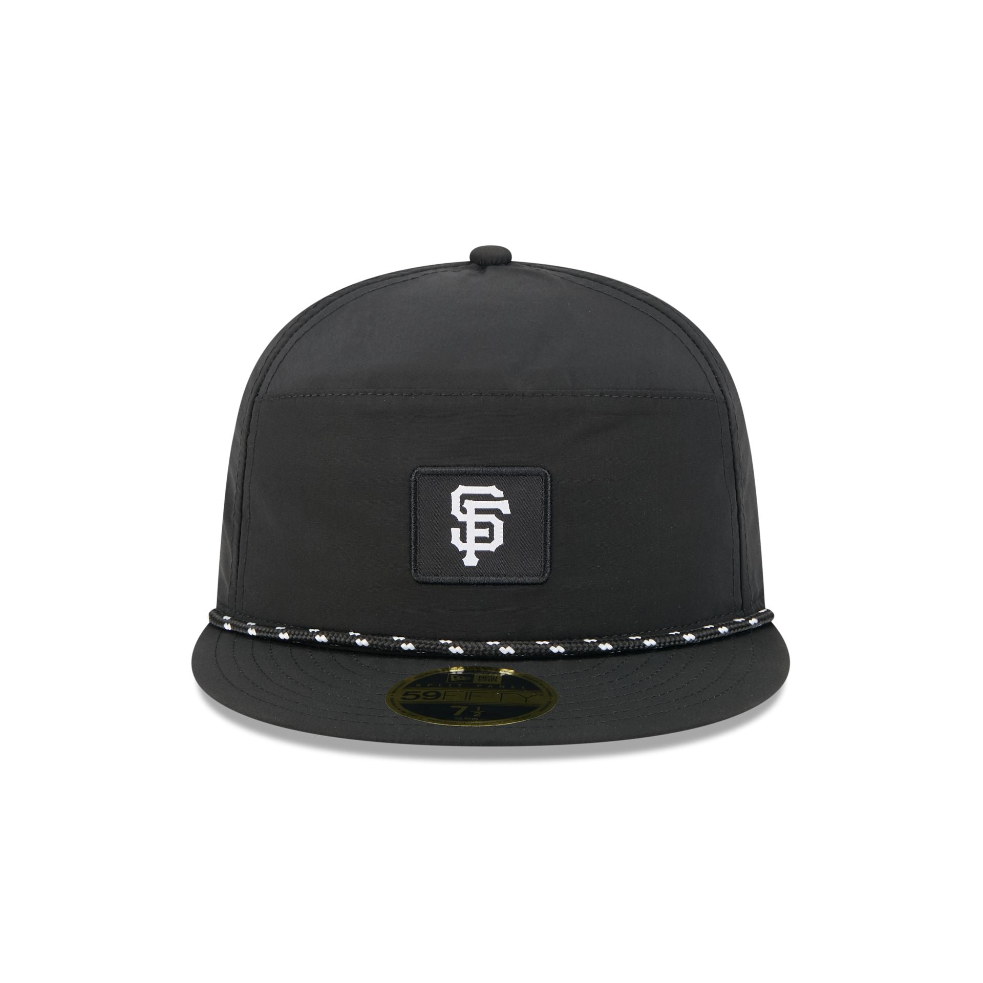 Alternative view of San Francisco Giants Black Poly Rope Split Panel 59Fifty Fitted Hat