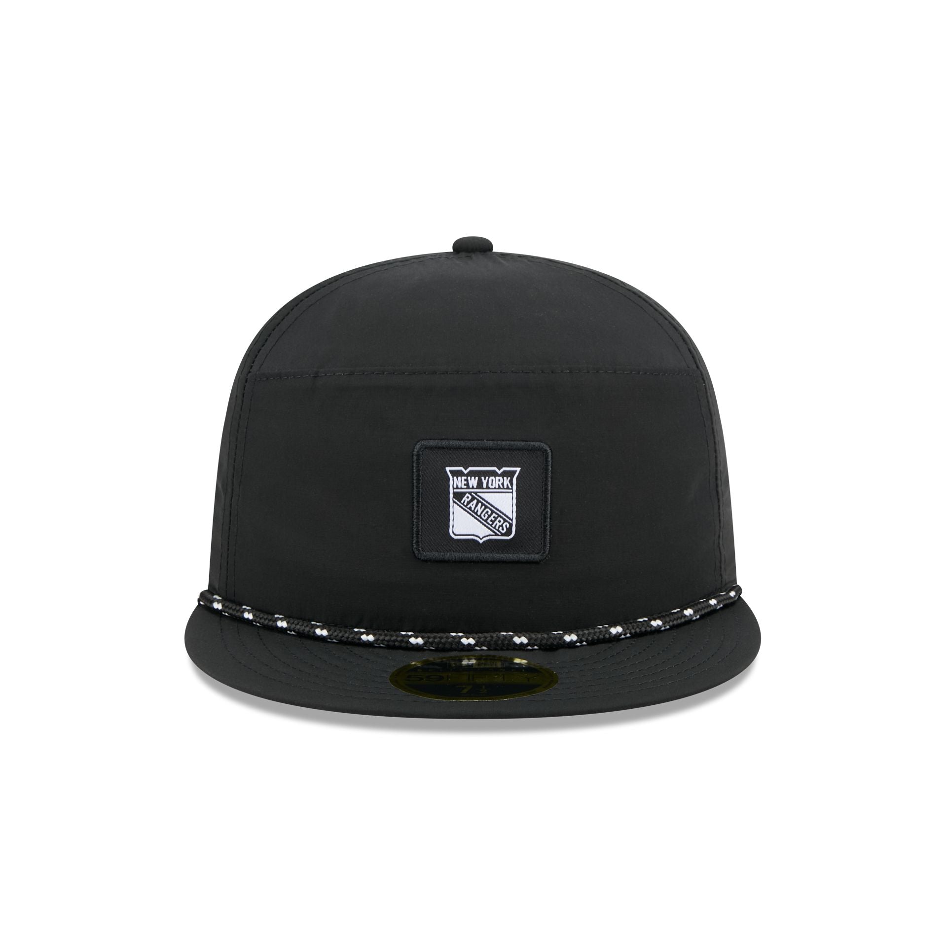 Alternative view of New York Rangers Black Poly Rope Split Panel 59Fifty Fitted Hat