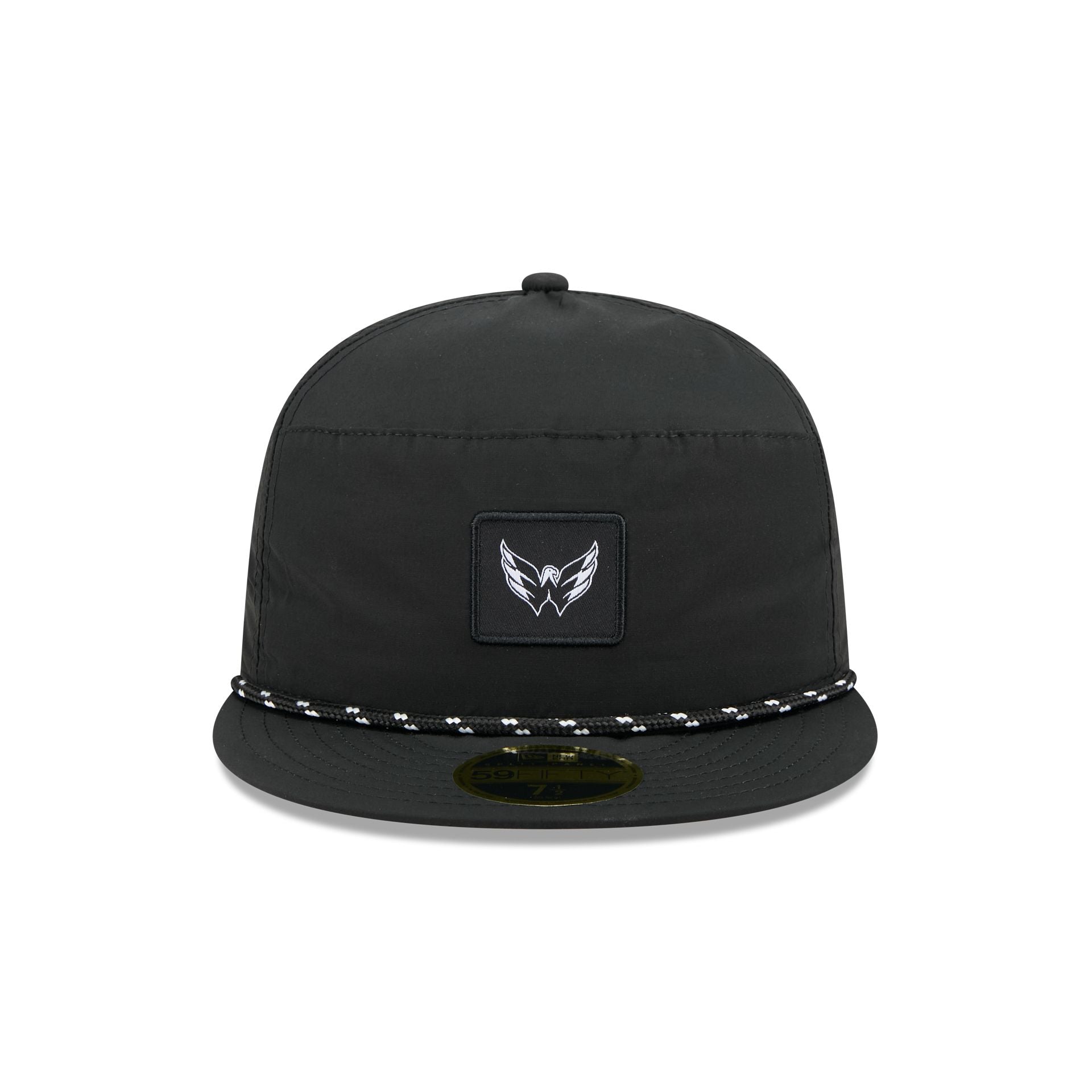 Alternative view of Washington Capitals Black Poly Rope Split Panel 59Fifty Fitted Hat