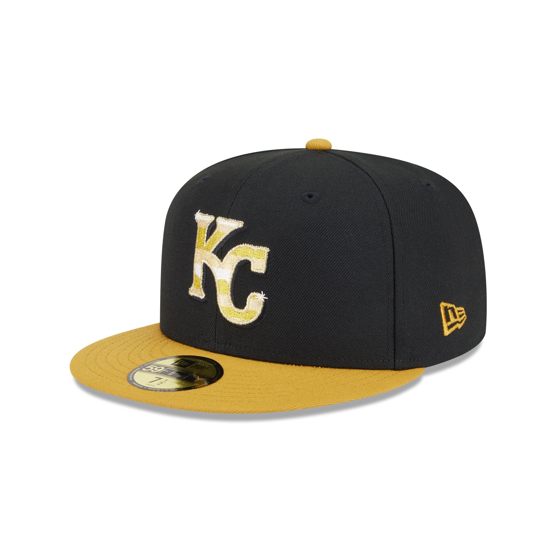 Kansas City Royals Metallic Gold Logo 59Fifty Fitted Hat
