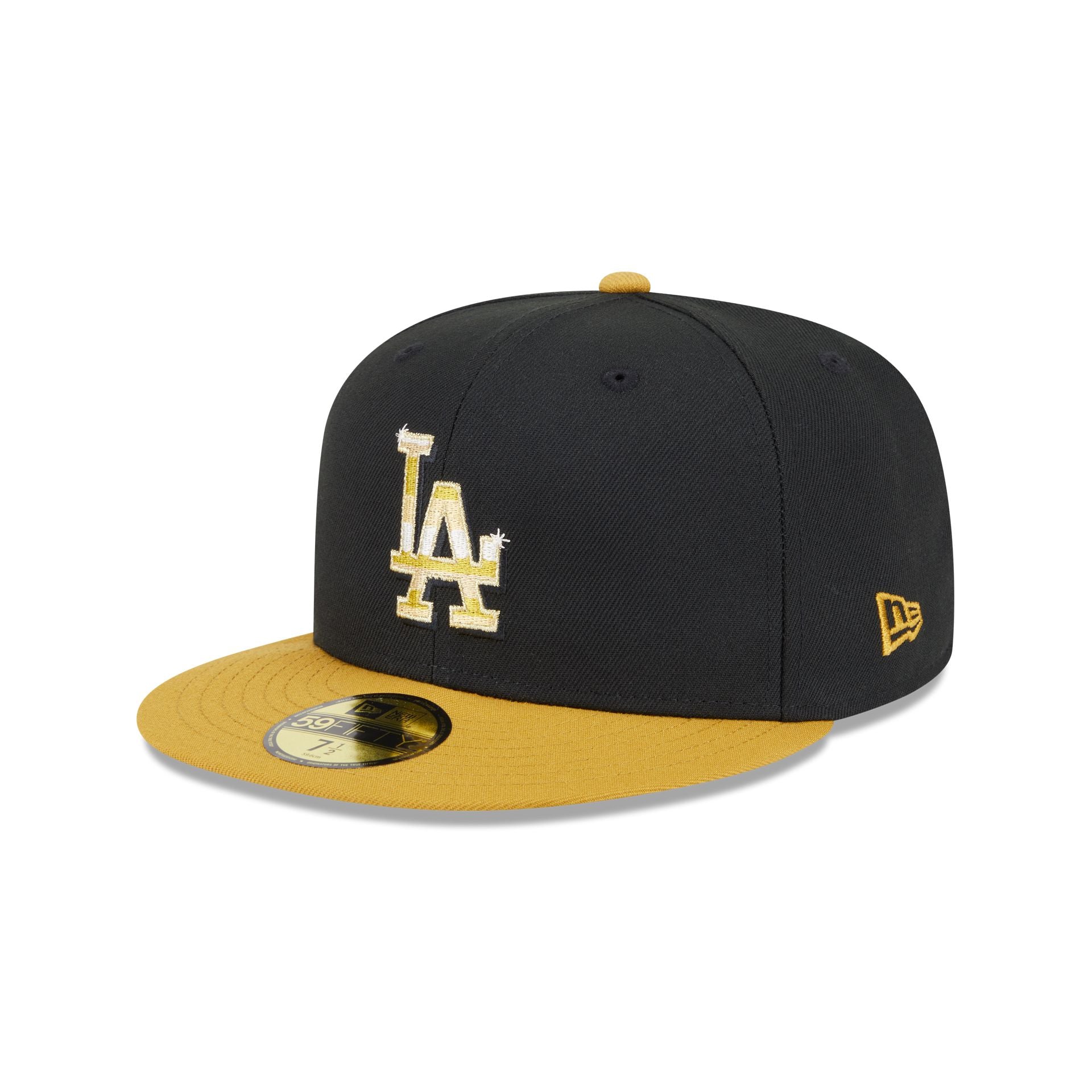 Los Angeles Dodgers Metallic Gold Logo 59Fifty Fitted Hat