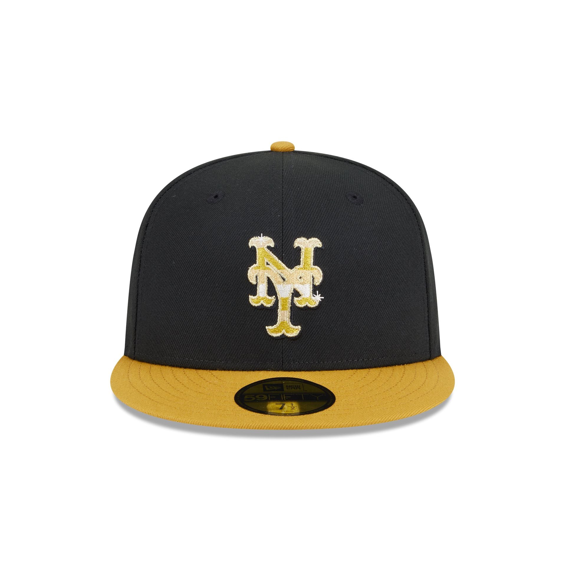 Alternative view of New York Mets Metallic Gold Logo 59Fifty Fitted Hat