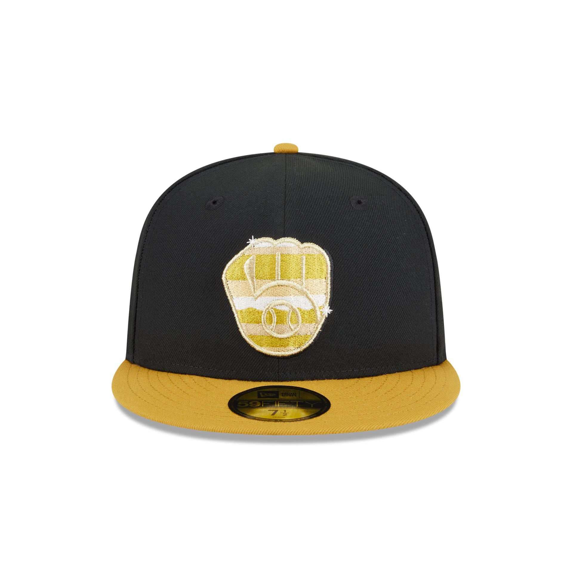 Alternative view of Milwaukee Brewers Metallic Gold Logo 59Fifty Fitted Hat