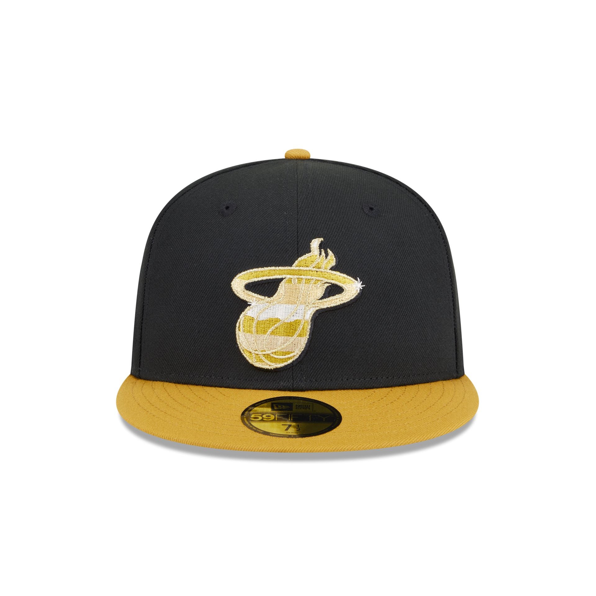 Alternative view of Miami Heat Metallic Gold Logo 59Fifty Fitted Hat