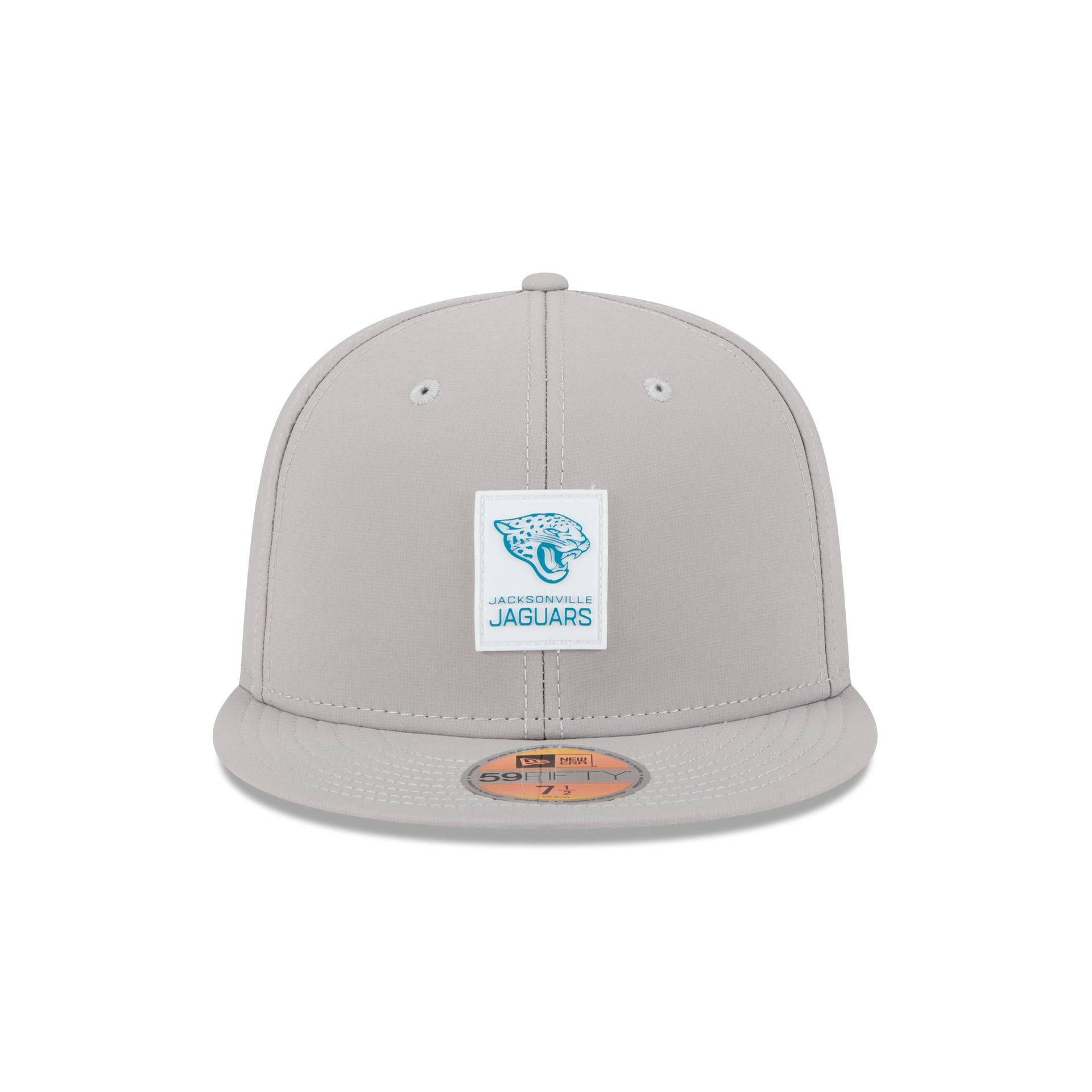 Alternative view of Jacksonville Jaguars 2025 Sideline Hot Weather Gray 59Fifty Fitted Hat