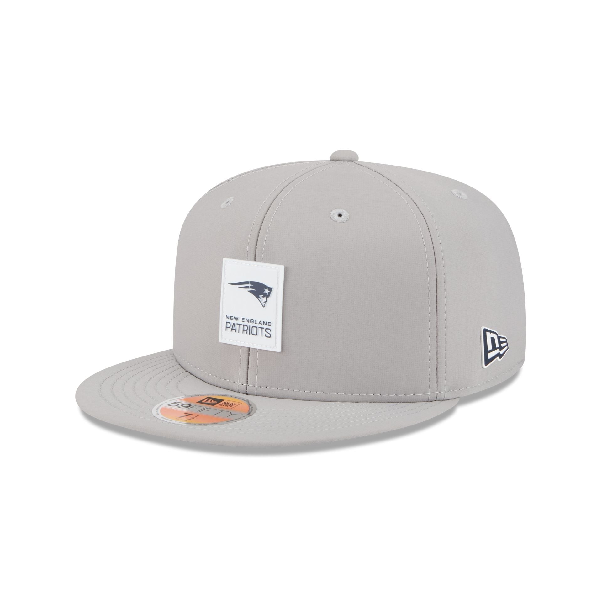 New England Patriots 2025 Sideline Hot Weather Gray 59Fifty Fitted Hat