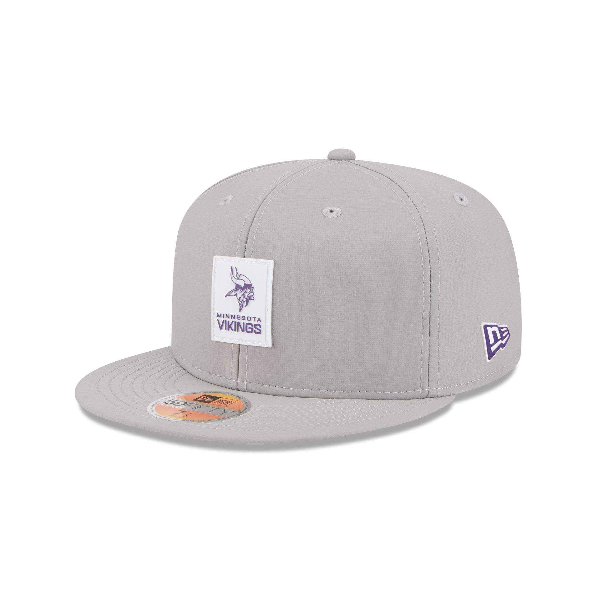 Minnesota Vikings 2025 Sideline Hot Weather Gray 59Fifty Fitted Hat