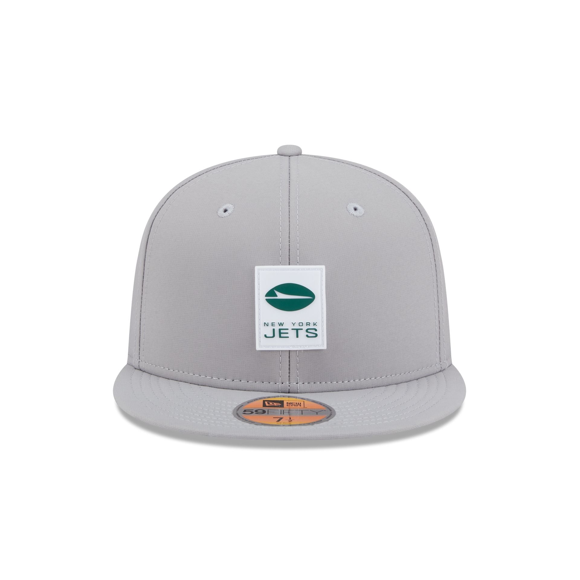 Alternative view of New York Jets 2025 Sideline Hot Weather Gray 59Fifty Fitted Hat
