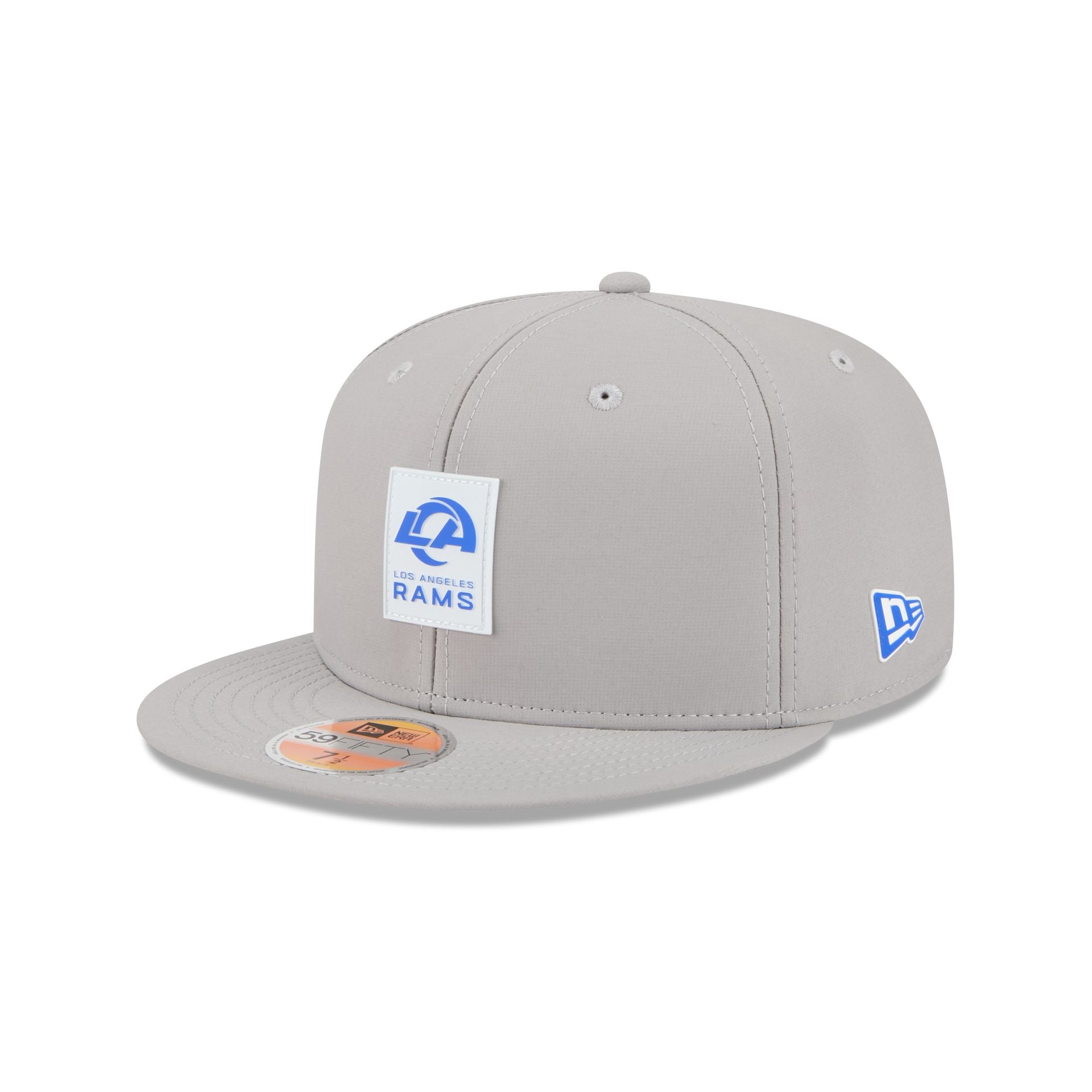 Los Angeles Rams 2025 Sideline Hot Weather Gray 59Fifty Fitted Hat