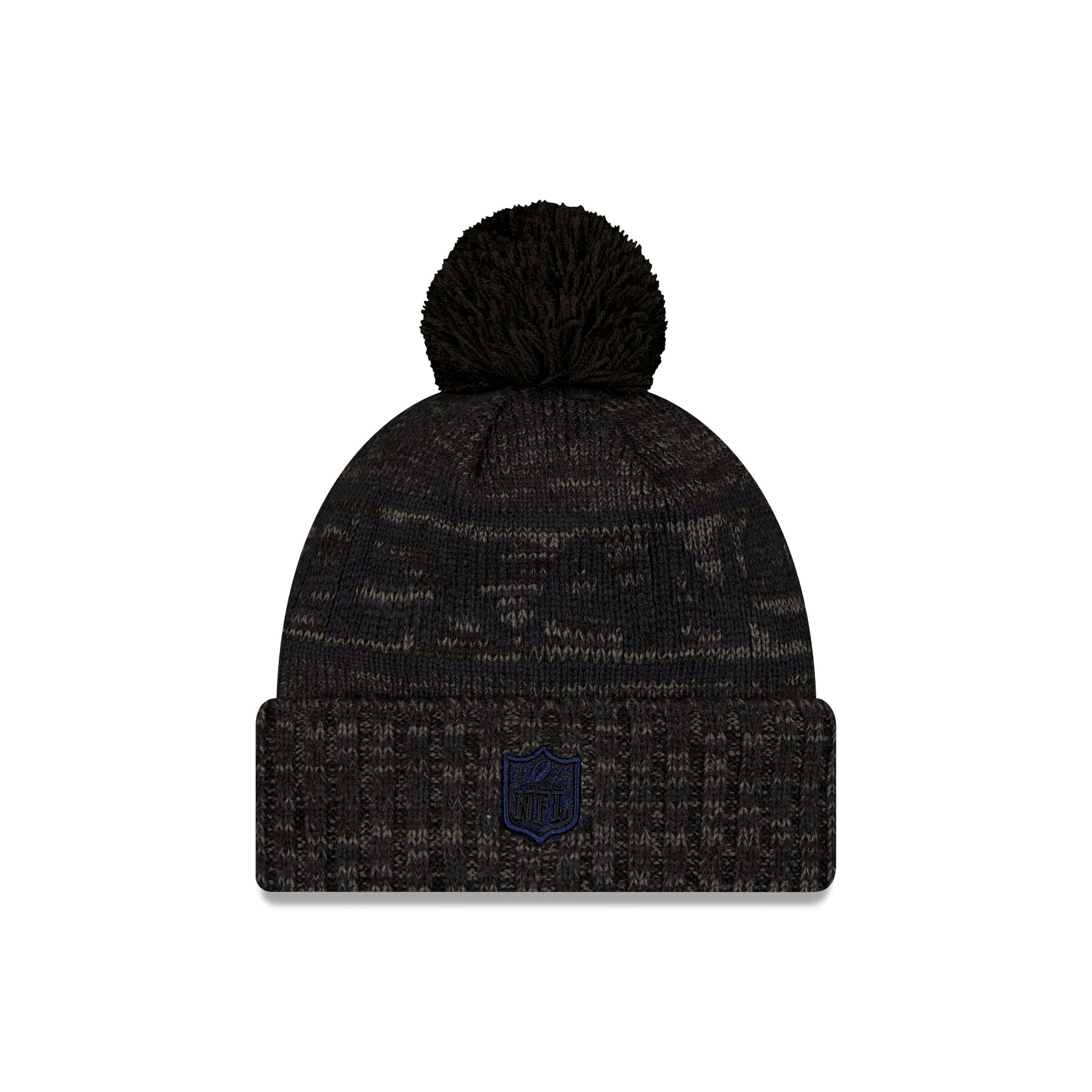 Alternative view of Houston Texans 2025 Sideline Cold Weather Black Pom Knit Hat