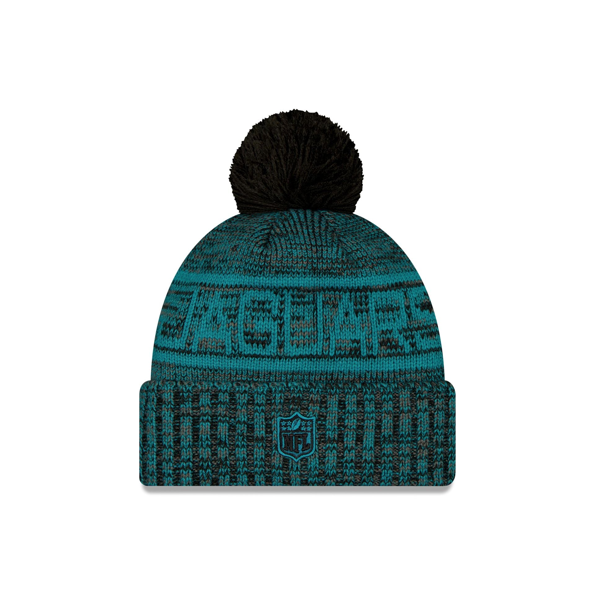 Alternative view of Jacksonville Jaguars 2025 Sideline Cold Weather Black Pom Knit Hat
