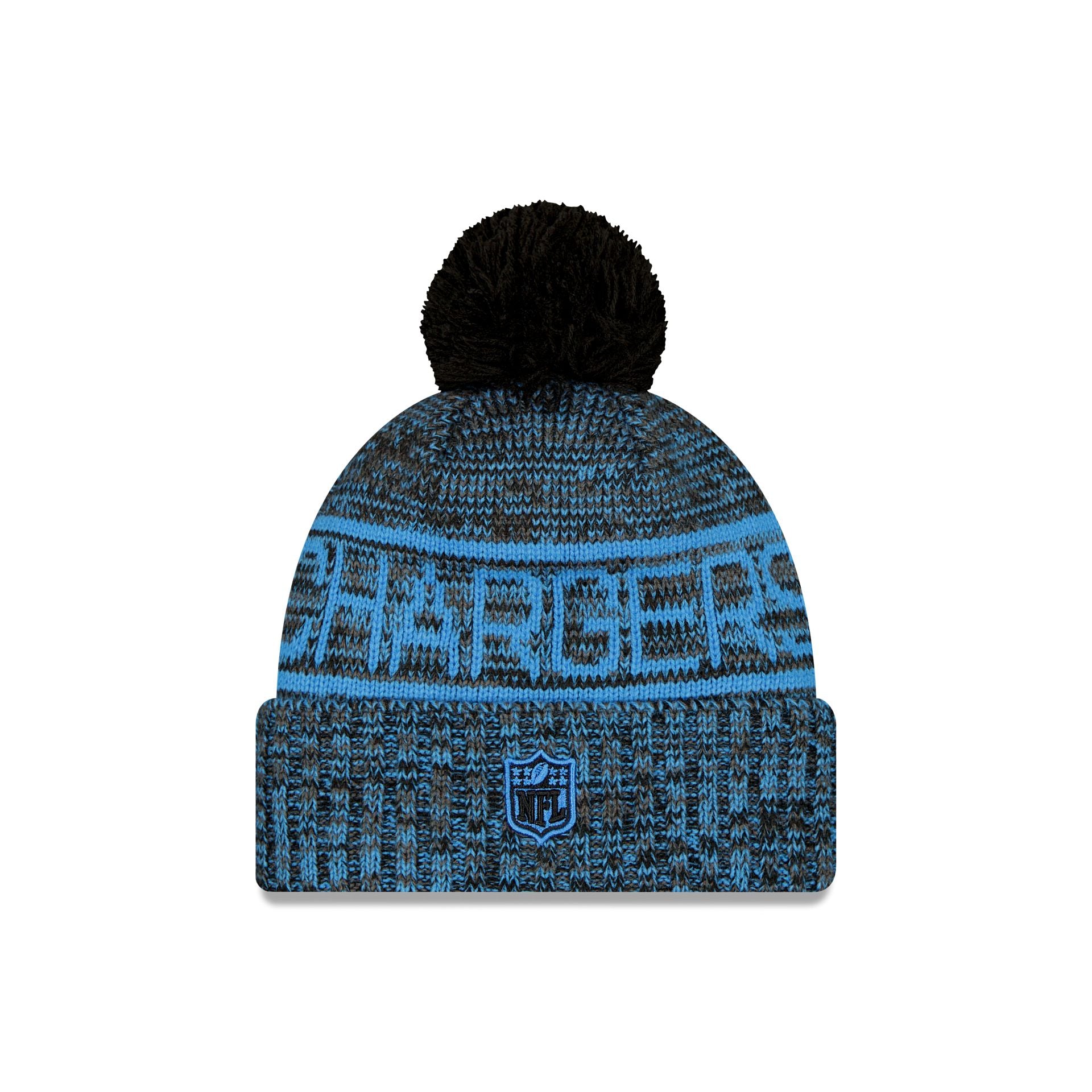 Alternative view of Los Angeles Chargers 2025 Sideline Cold Weather Black Pom Knit Hat