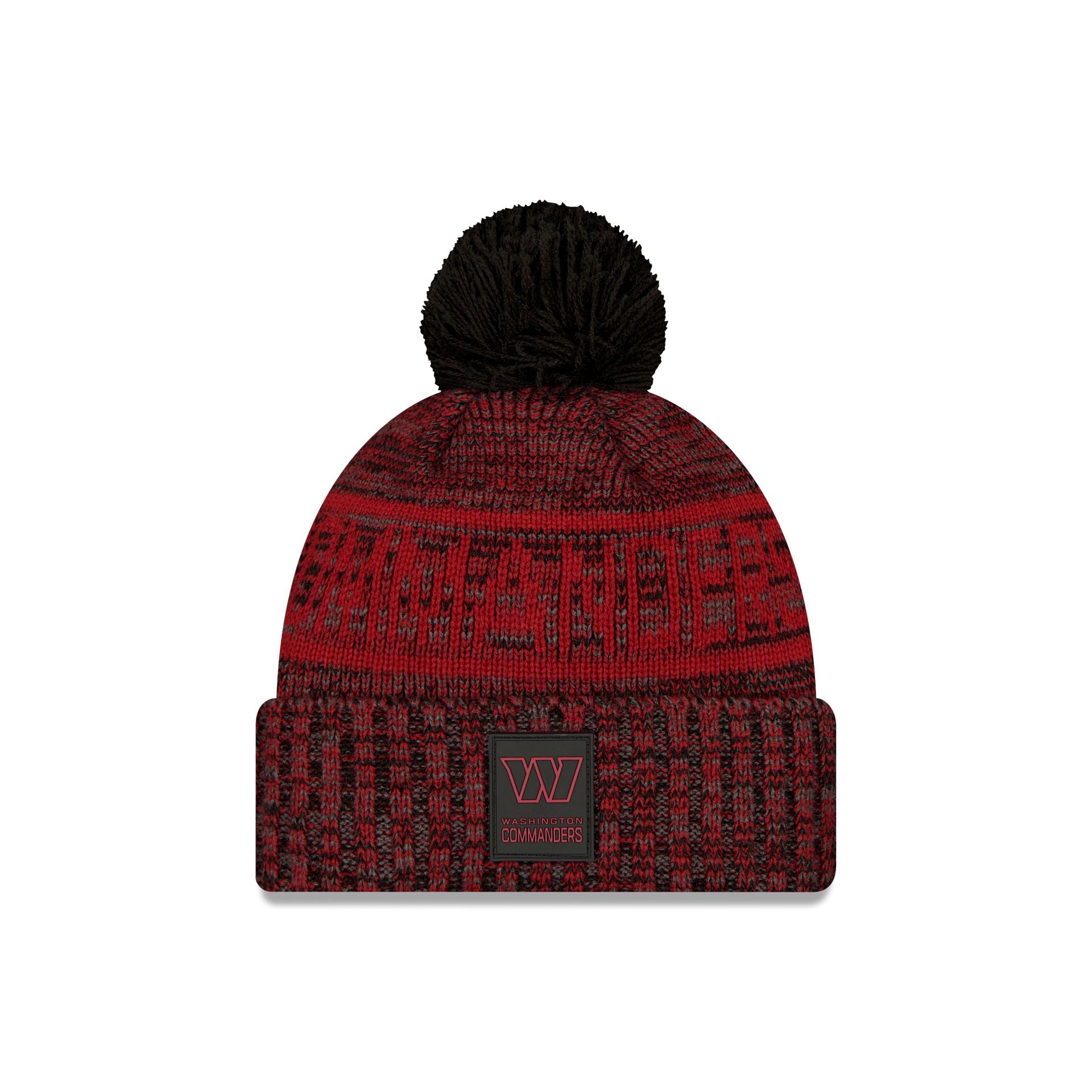 Washington Commanders 2025 Sideline Cold Weather Black Pom Knit Hat