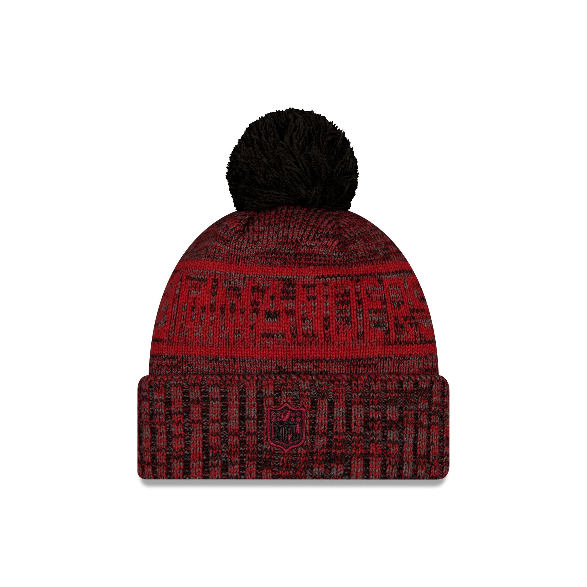 Alternative view of Washington Commanders 2025 Sideline Cold Weather Black Pom Knit Hat