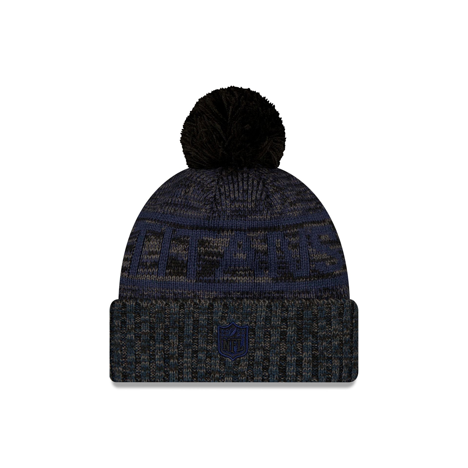 Alternative view of Tennessee Titans 2025 Sideline Cold Weather Black Pom Knit Hat