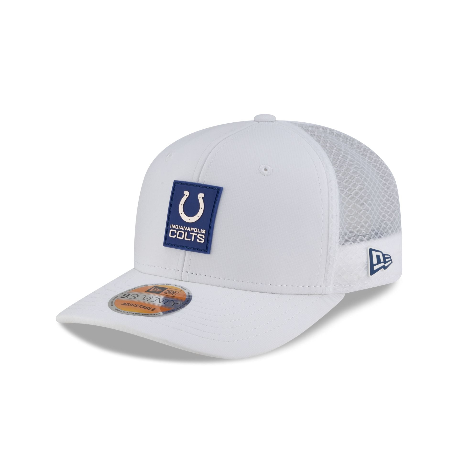Indianapolis Colts 2025 Sideline Hot Weather White 9Seventy Trucker Hat