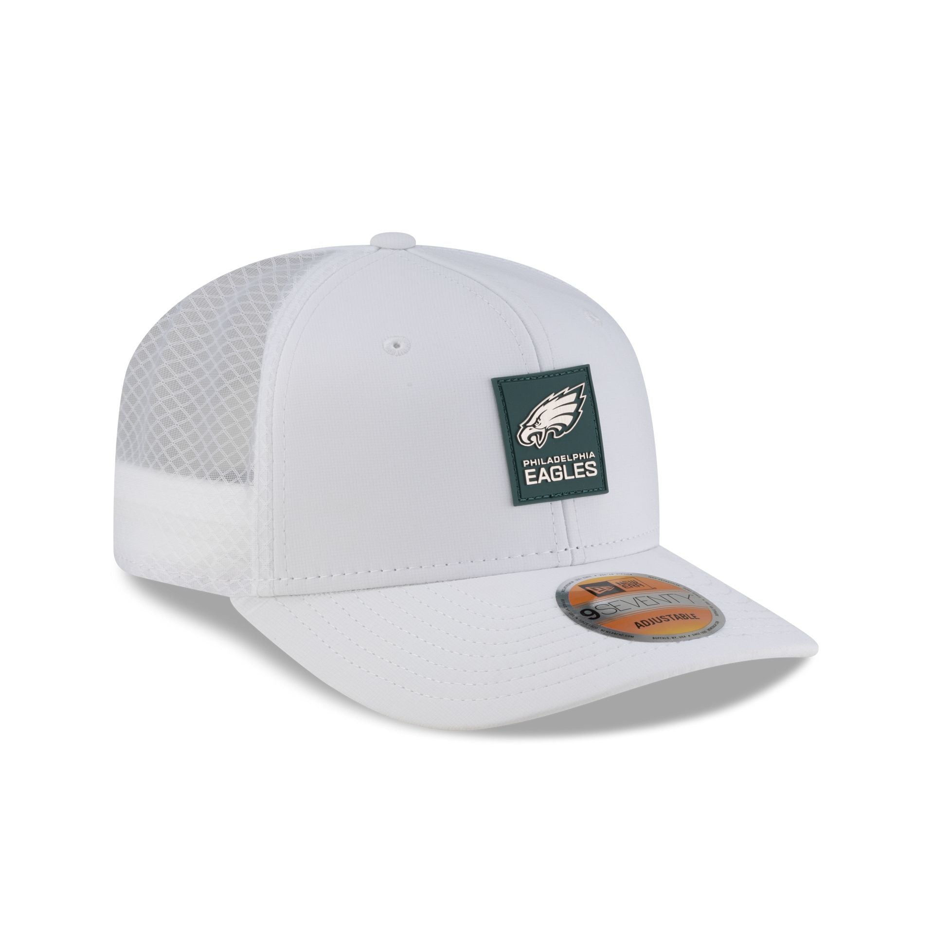 Philadelphia Eagles 2025 Sideline Hot Weather White 9Seventy Trucker Hat - Image 3