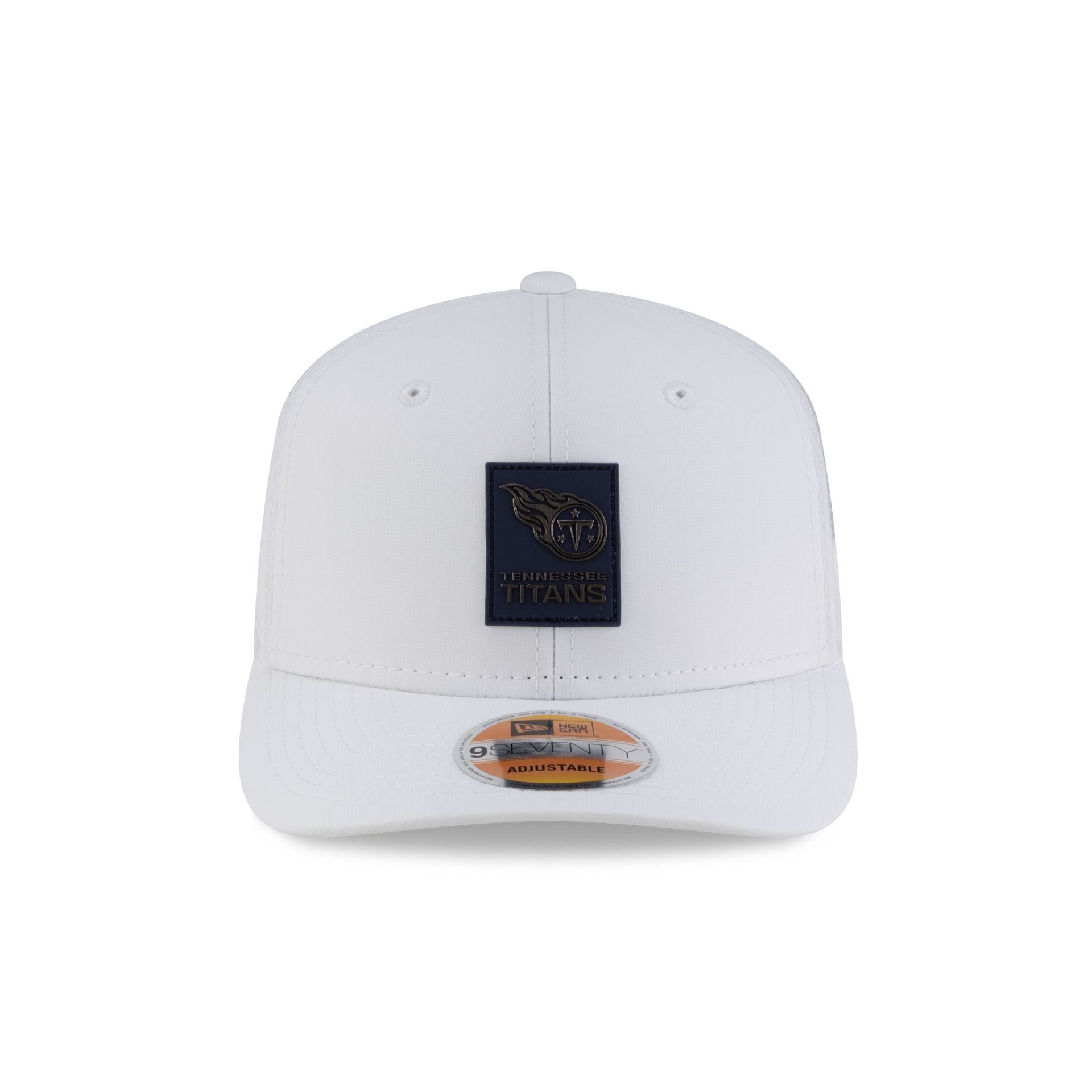 Alternative view of Tennessee Titans 2025 Sideline Hot Weather White 9Seventy Trucker Hat