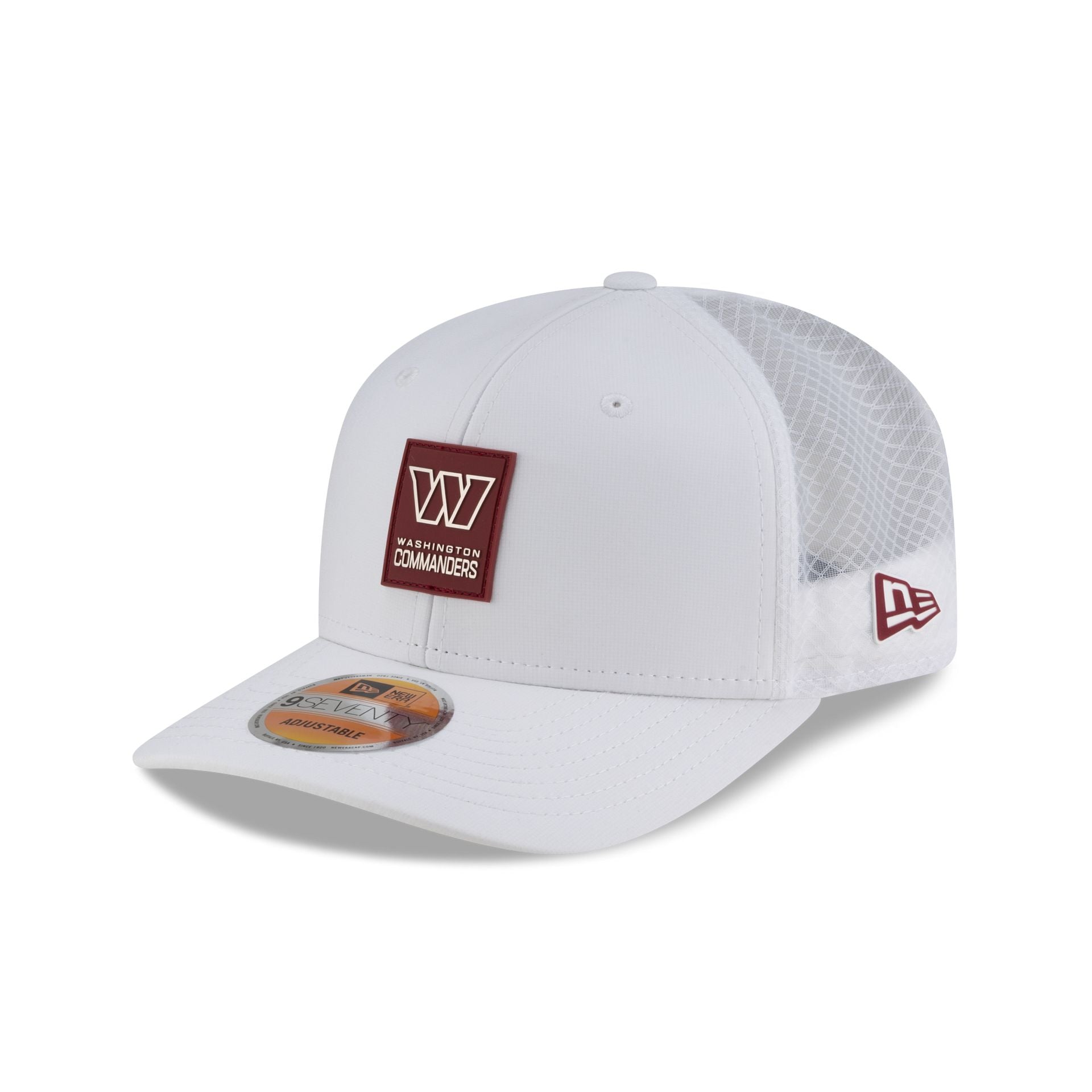 Washington Commanders 2025 Sideline Hot Weather White 9Seventy Trucker Hat