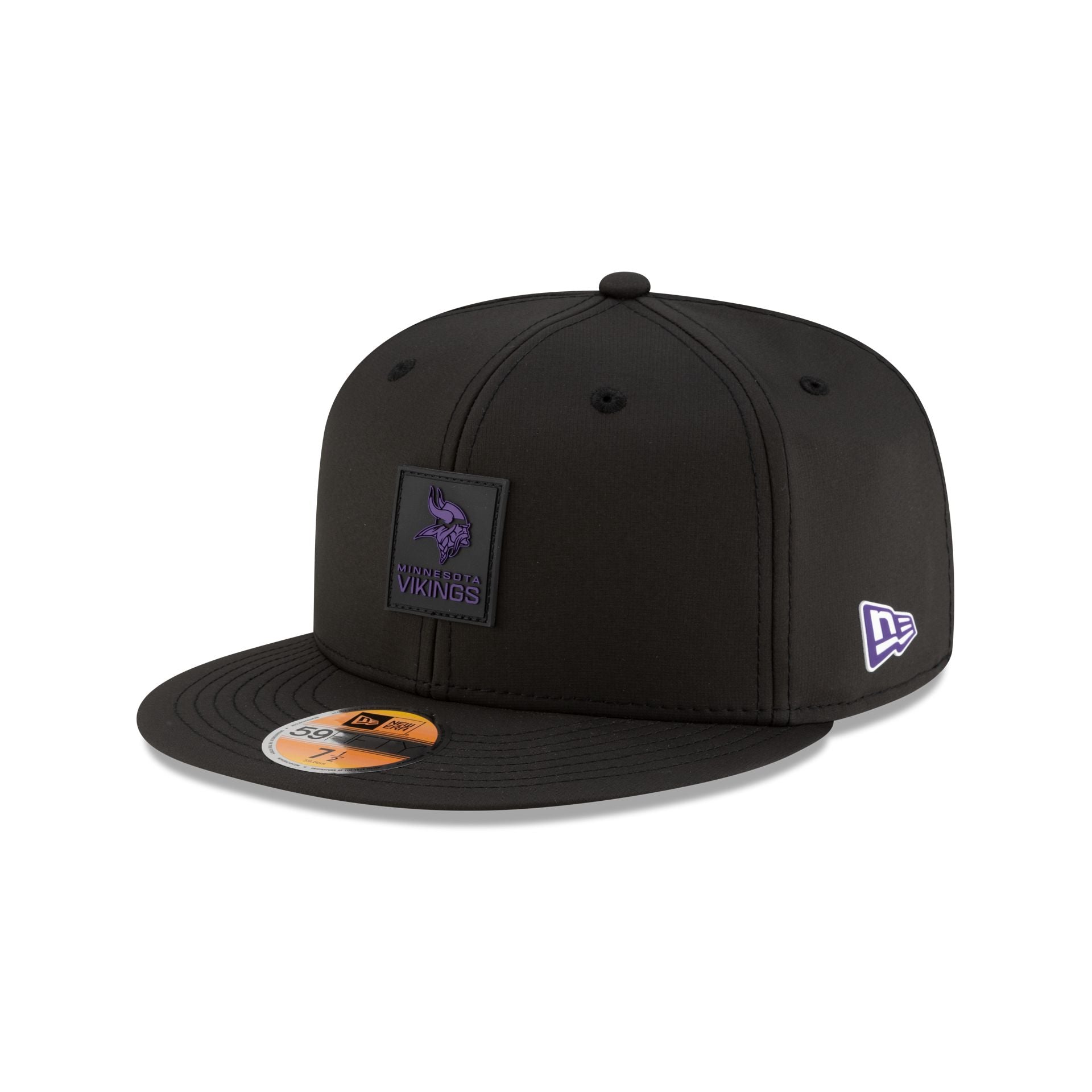 Minnesota Vikings 2025 Sideline Hot Weather Black 59Fifty Fitted Hat