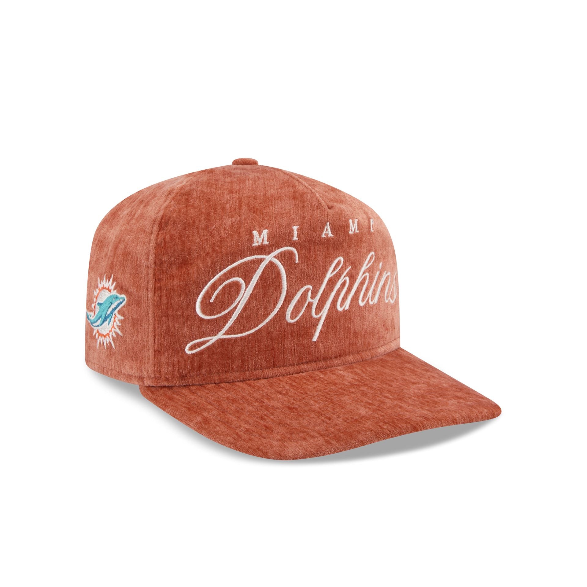 Miami Dolphins Velvet Team Script 19Twenty Adjustable Hat
