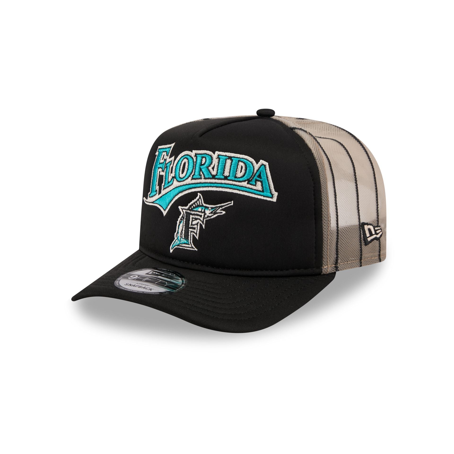 Miami Marlins Arched 9Fifty A-Frame Trucker Hat