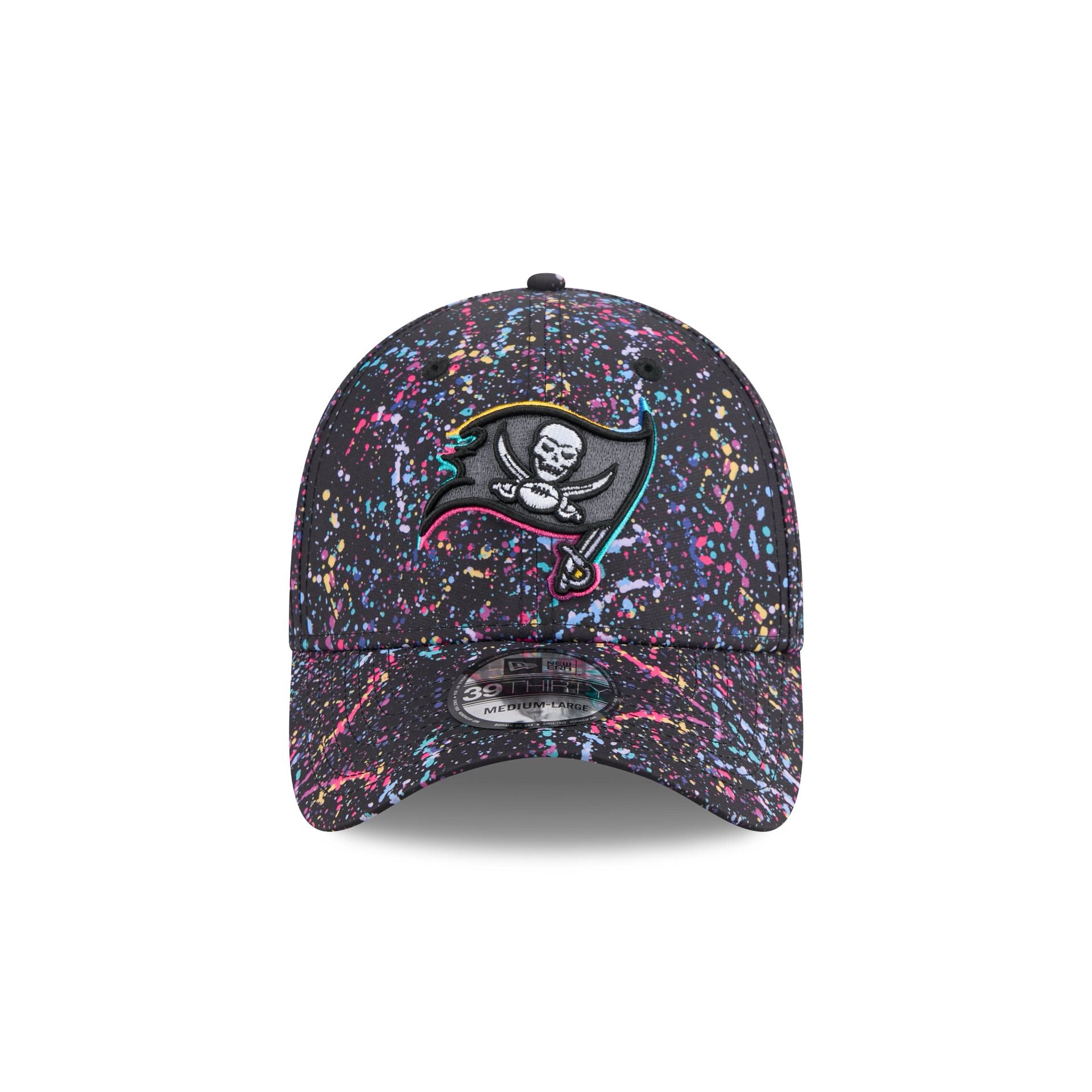 Alternative view of Tampa Bay Buccaneers 2025 Crucial Catch 39Thirty Stretch Fit Hat