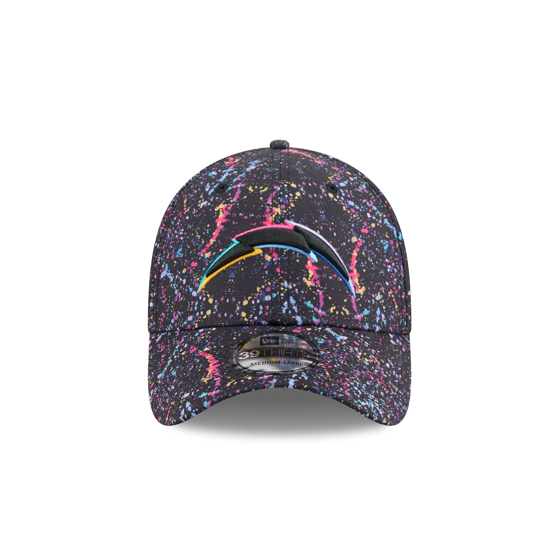 Alternative view of Los Angeles Chargers 2025 Crucial Catch 39Thirty Stretch Fit Hat
