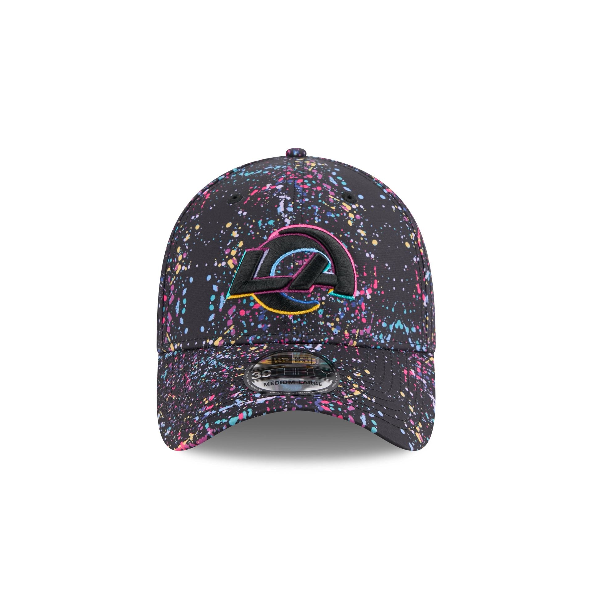 Alternative view of Los Angeles Rams 2025 Crucial Catch 39Thirty Stretch Fit Hat