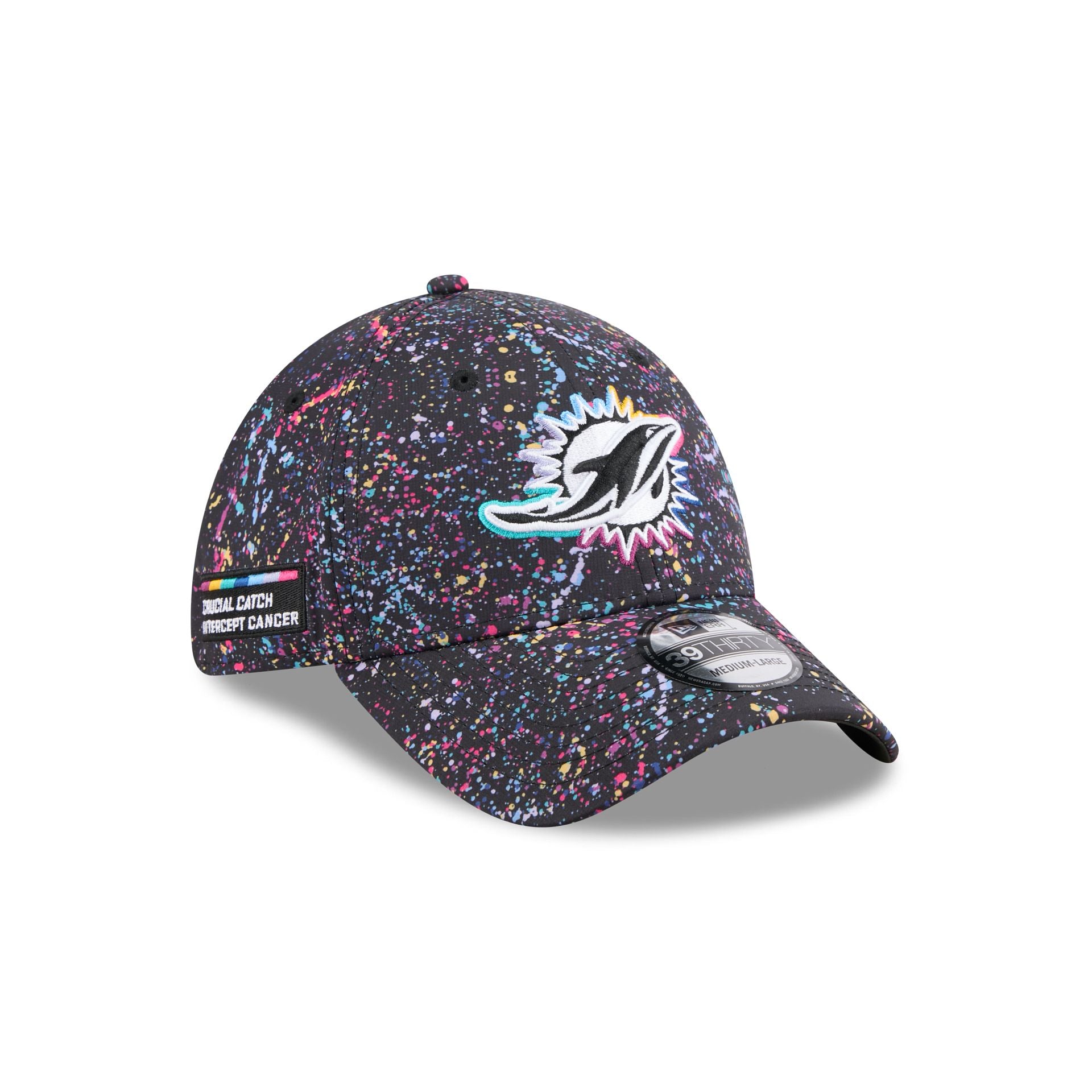 Miami Dolphins 2025 Crucial Catch 39Thirty Stretch Fit Hat