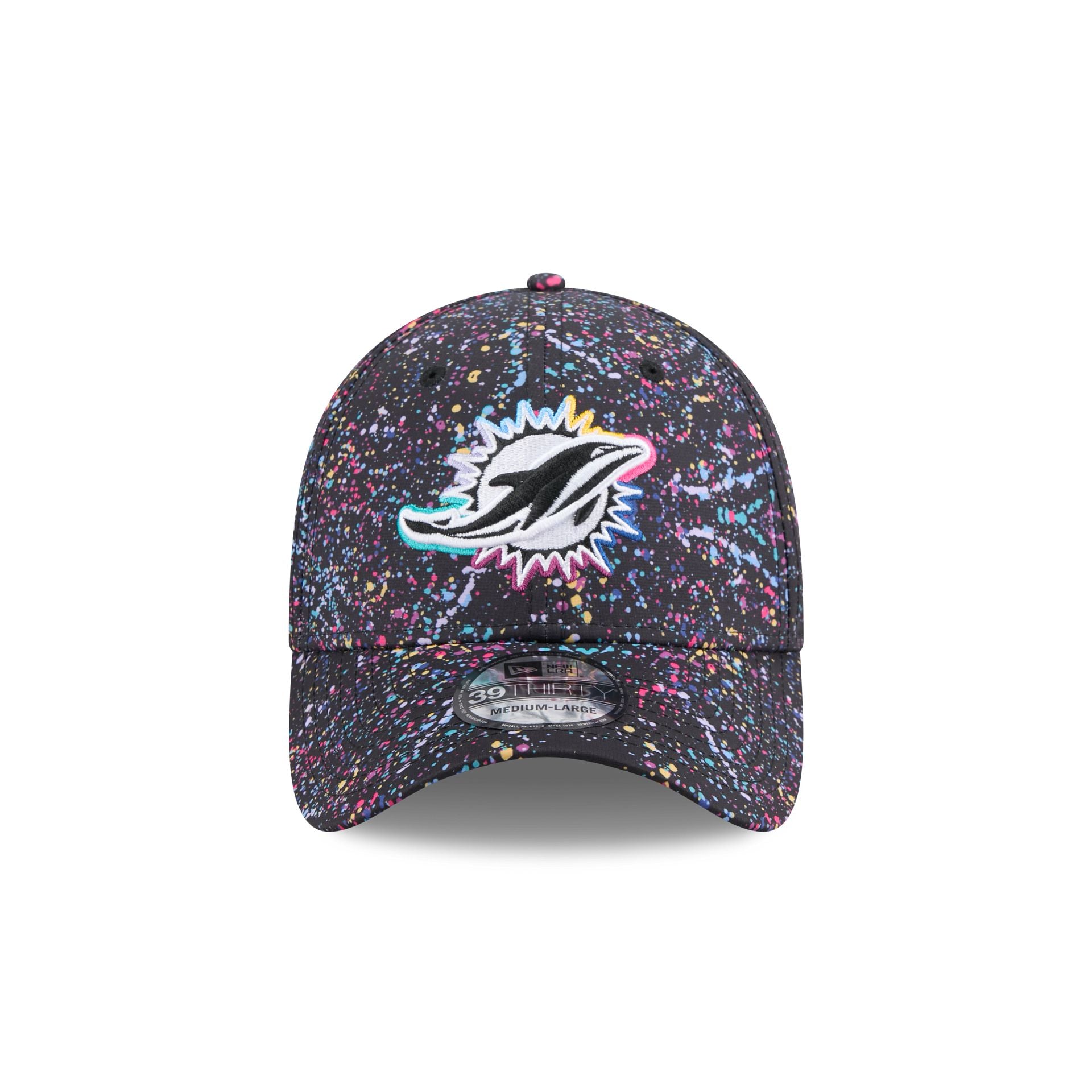 Alternative view of Miami Dolphins 2025 Crucial Catch 39Thirty Stretch Fit Hat