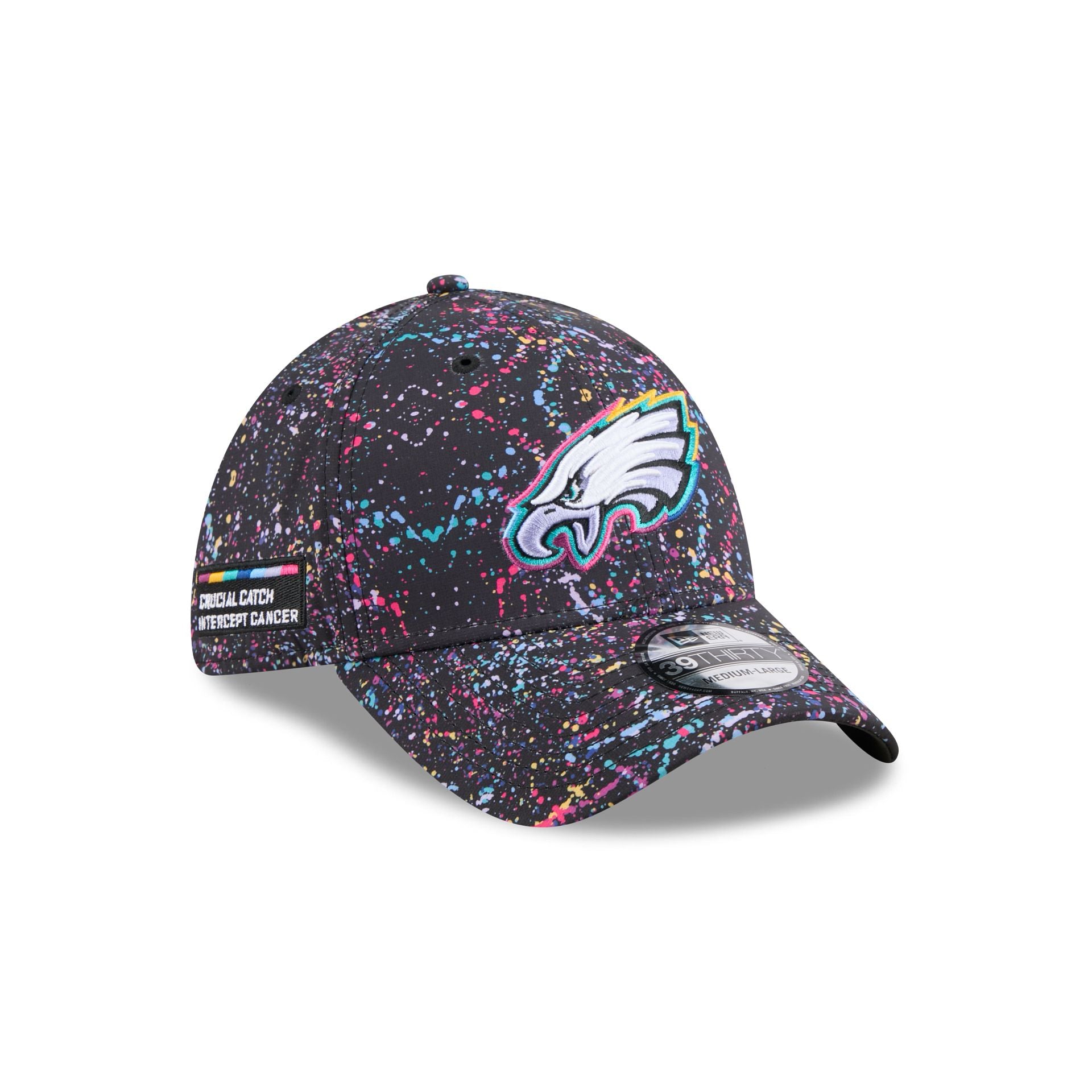 Philadelphia Eagles 2025 Crucial Catch 39Thirty Stretch Fit Hat