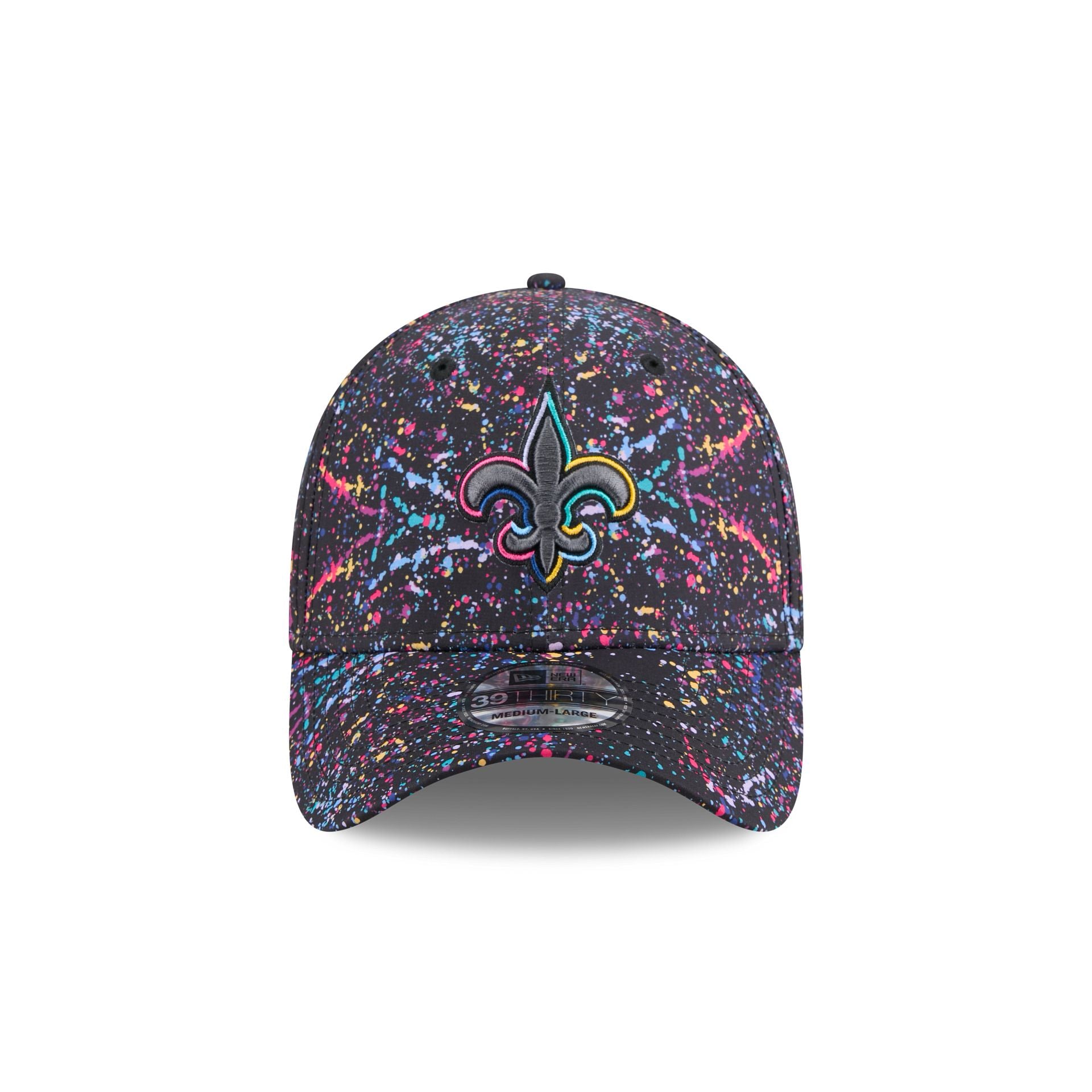 Alternative view of New Orleans Saints 2025 Crucial Catch 39Thirty Stretch Fit Hat