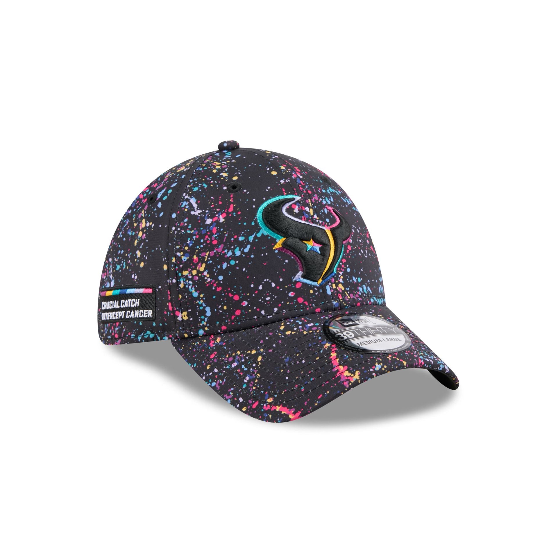 Houston Texans 2025 Crucial Catch 39Thirty Stretch Fit Hat