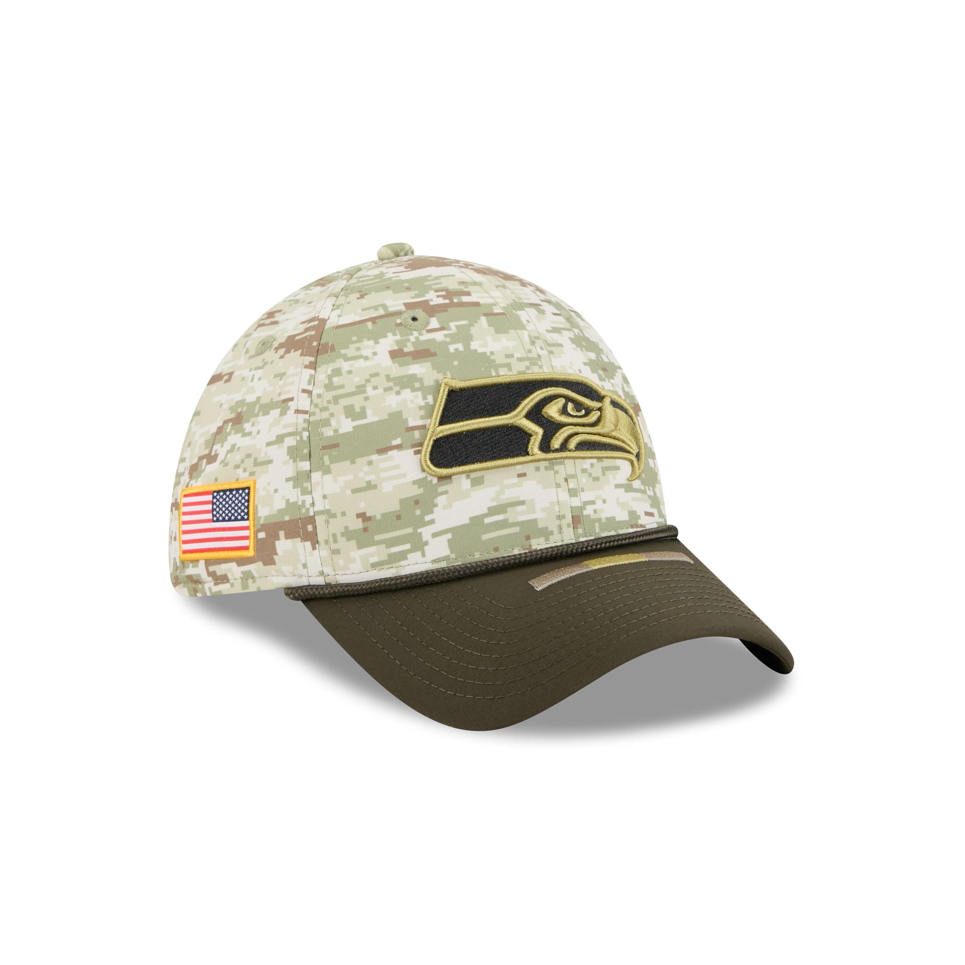 Seattle Seahawks 2025 Salute To Service Digi Camo 39Thirty Stretch Fit Hat