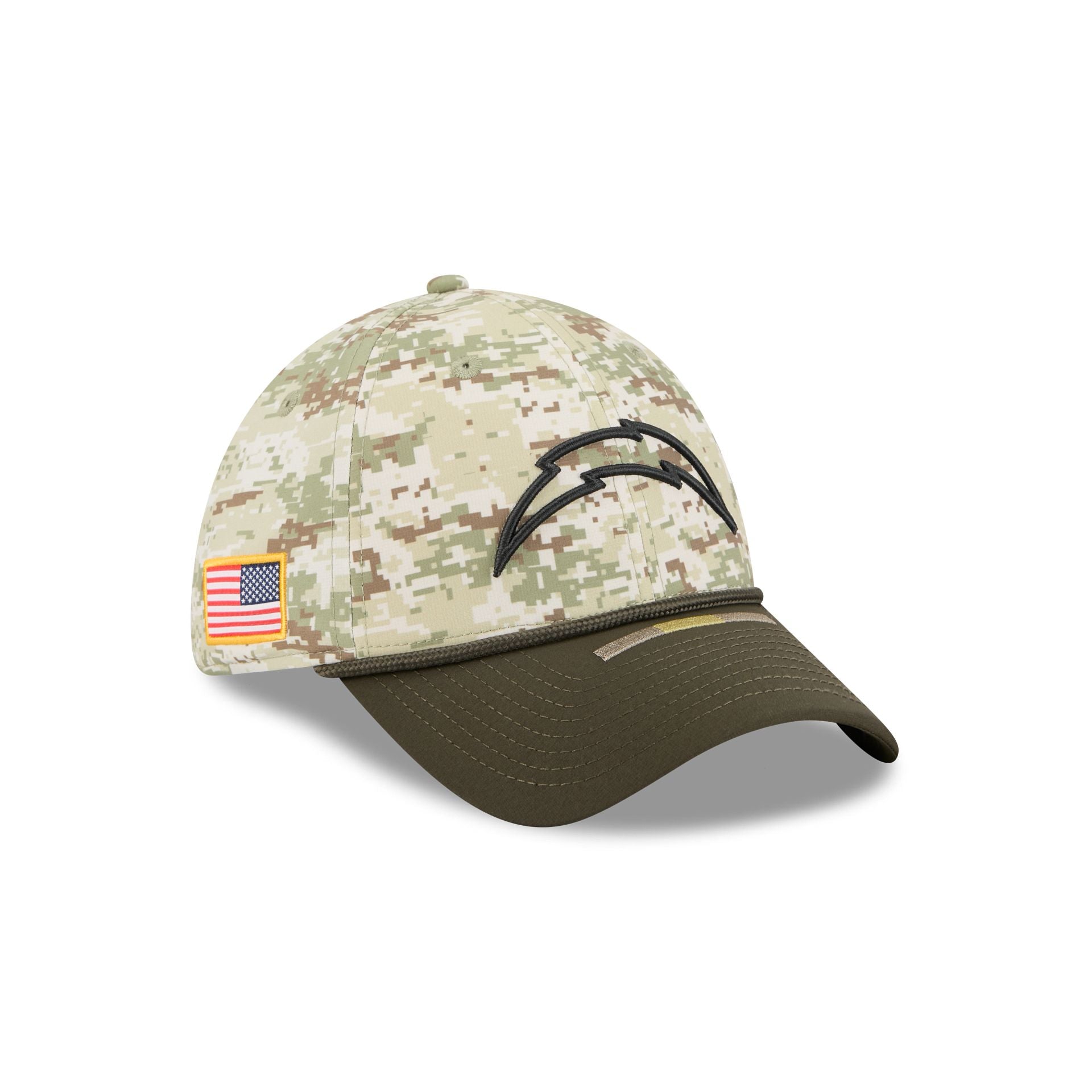 Los Angeles Chargers 2025 Salute To Service Digi Camo 39Thirty Stretch Fit Hat