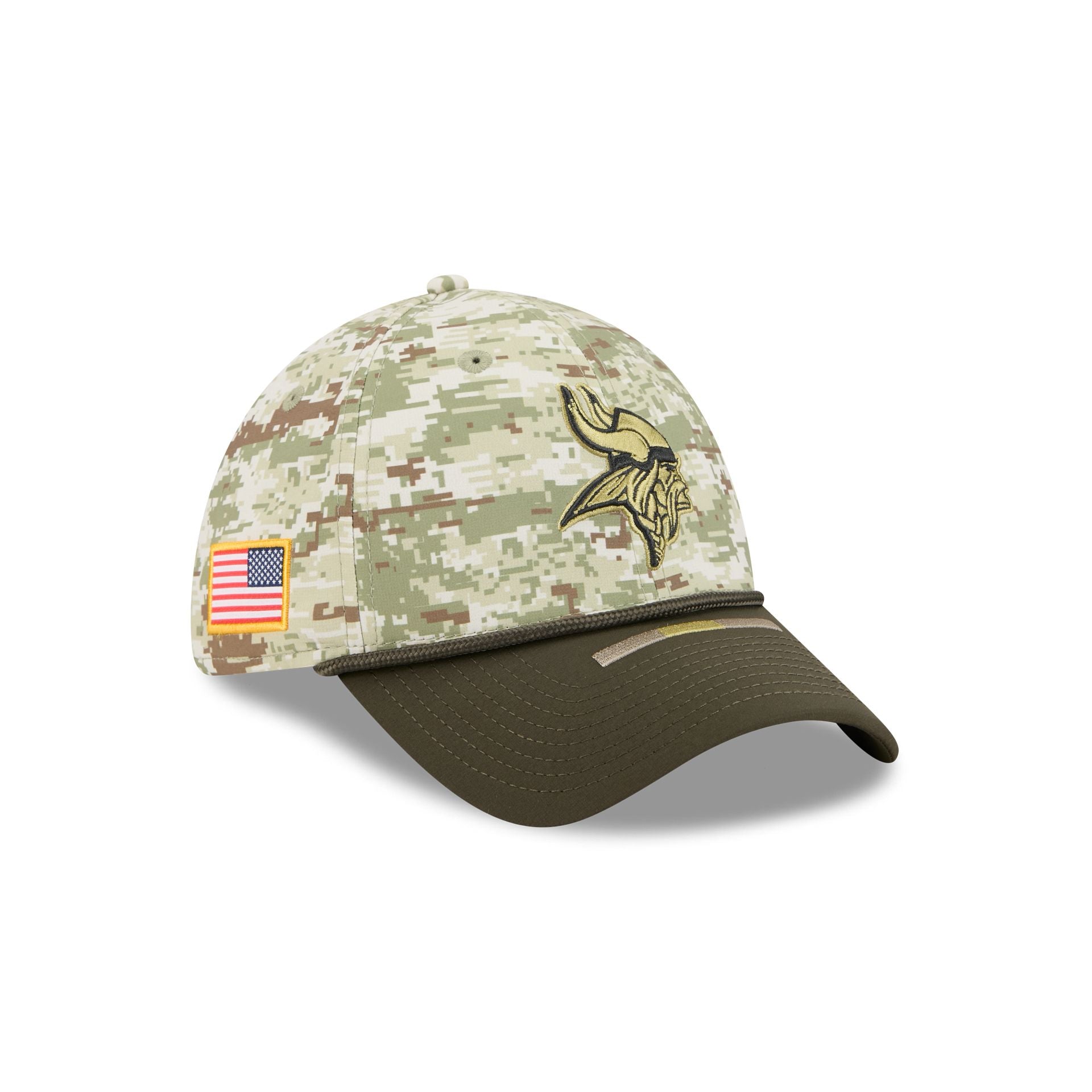 Minnesota Vikings 2025 Salute To Service Digi Camo 39Thirty Stretch Fit Hat