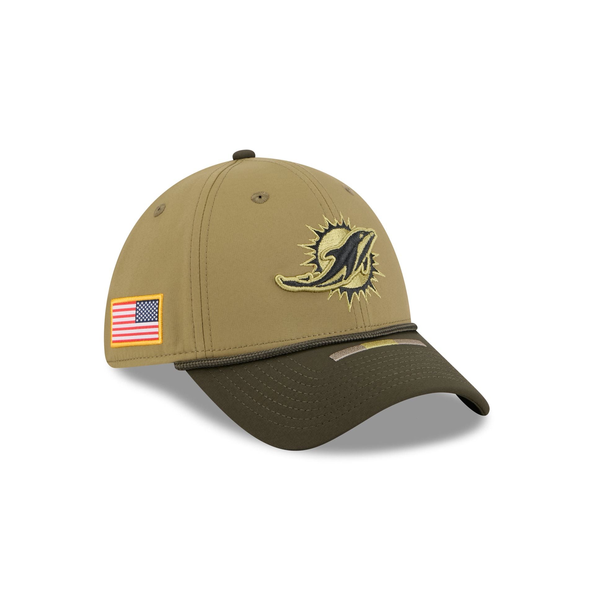 Miami Dolphins 2025 Salute To Service 39Thirty Stretch Fit Hat