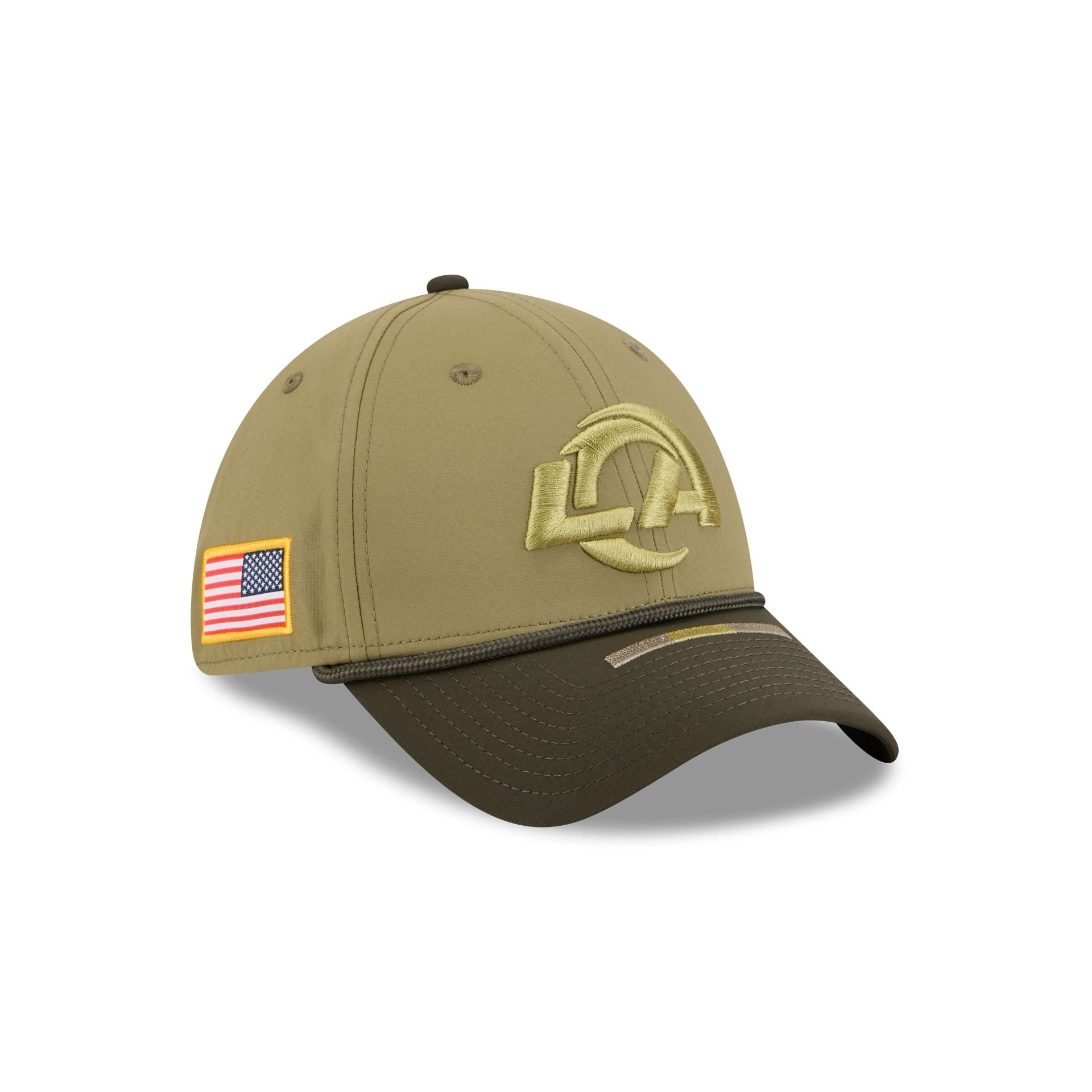 Los Angeles Rams 2025 Salute To Service 39Thirty Stretch Fit Hat