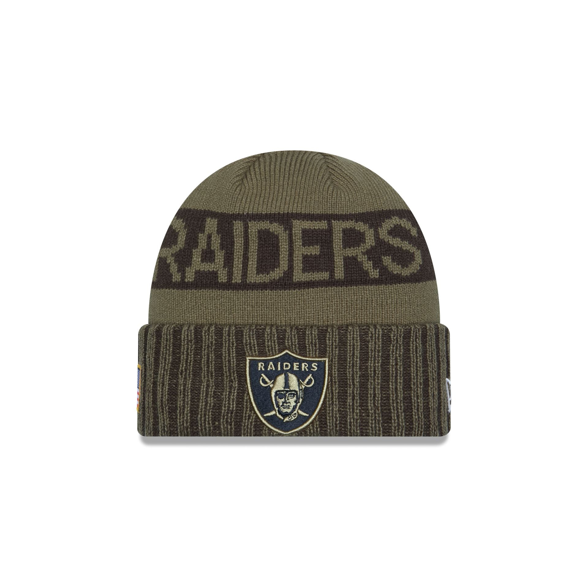 Las Vegas Raiders 2025 Salute To Service Cuff Knit Hat