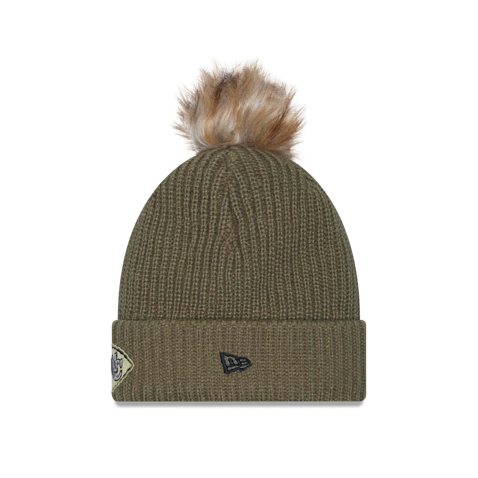 Alternative view of Kansas City Chiefs 2025 Salute To Service Women's Pom Knit Hat