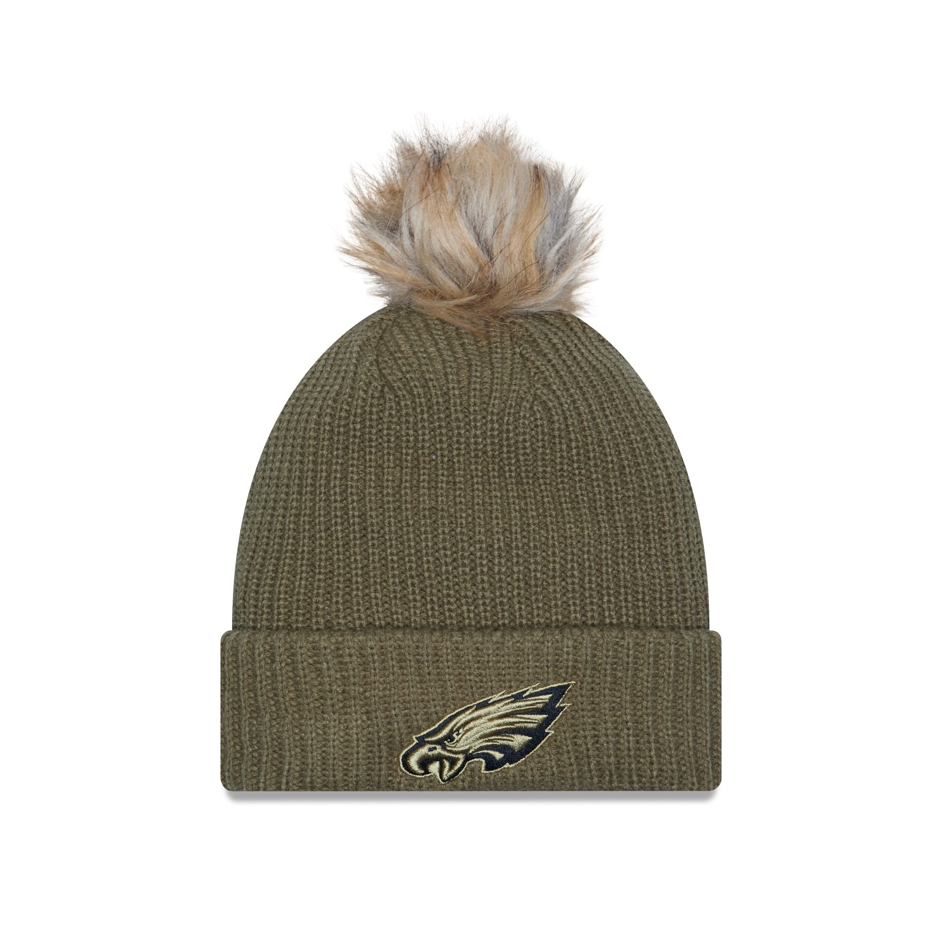 Philadelphia Eagles 2025 Salute To Service Women's Pom Knit Hat