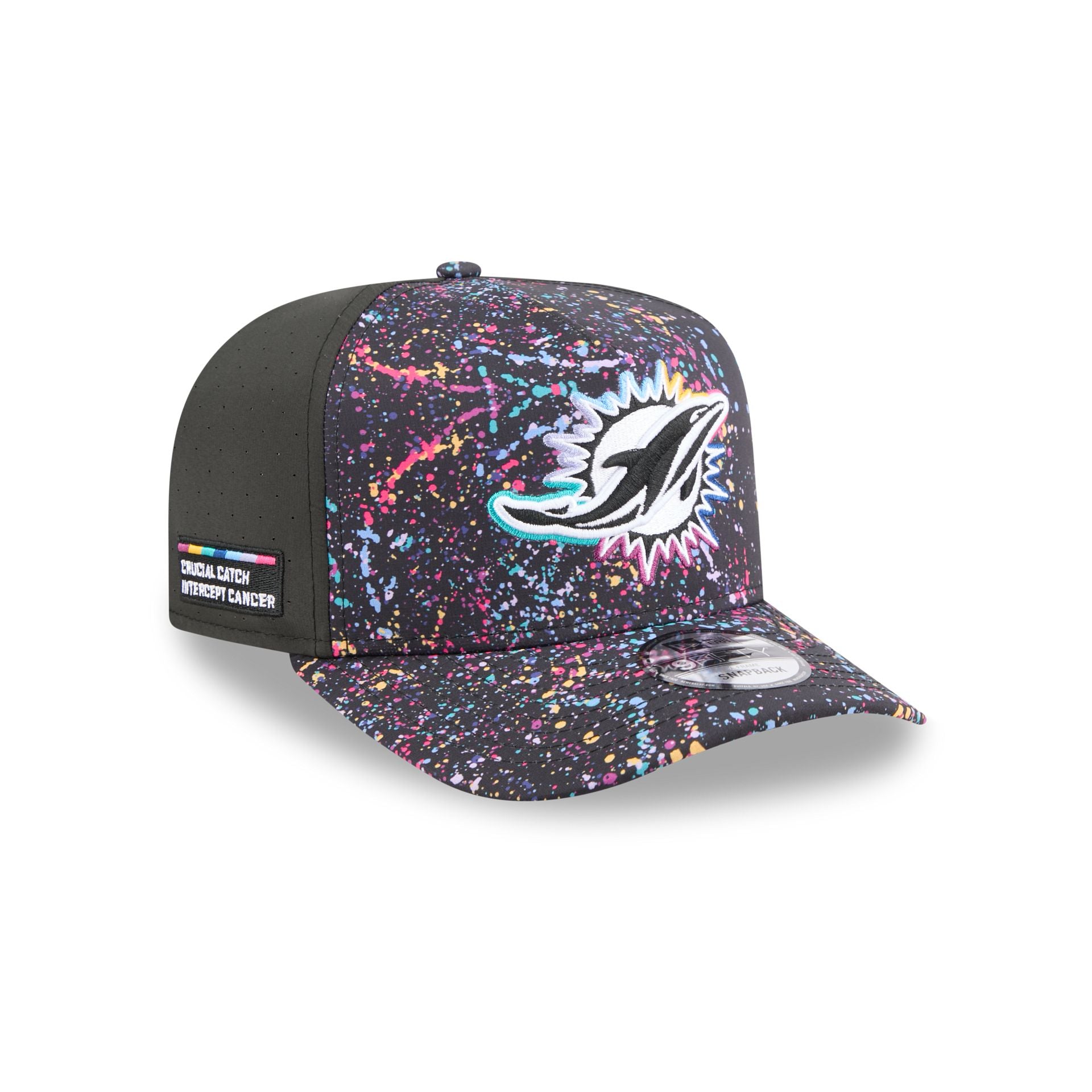 Miami Dolphins 2025 Crucial Catch 9Fifty A-Frame Snapback Hat