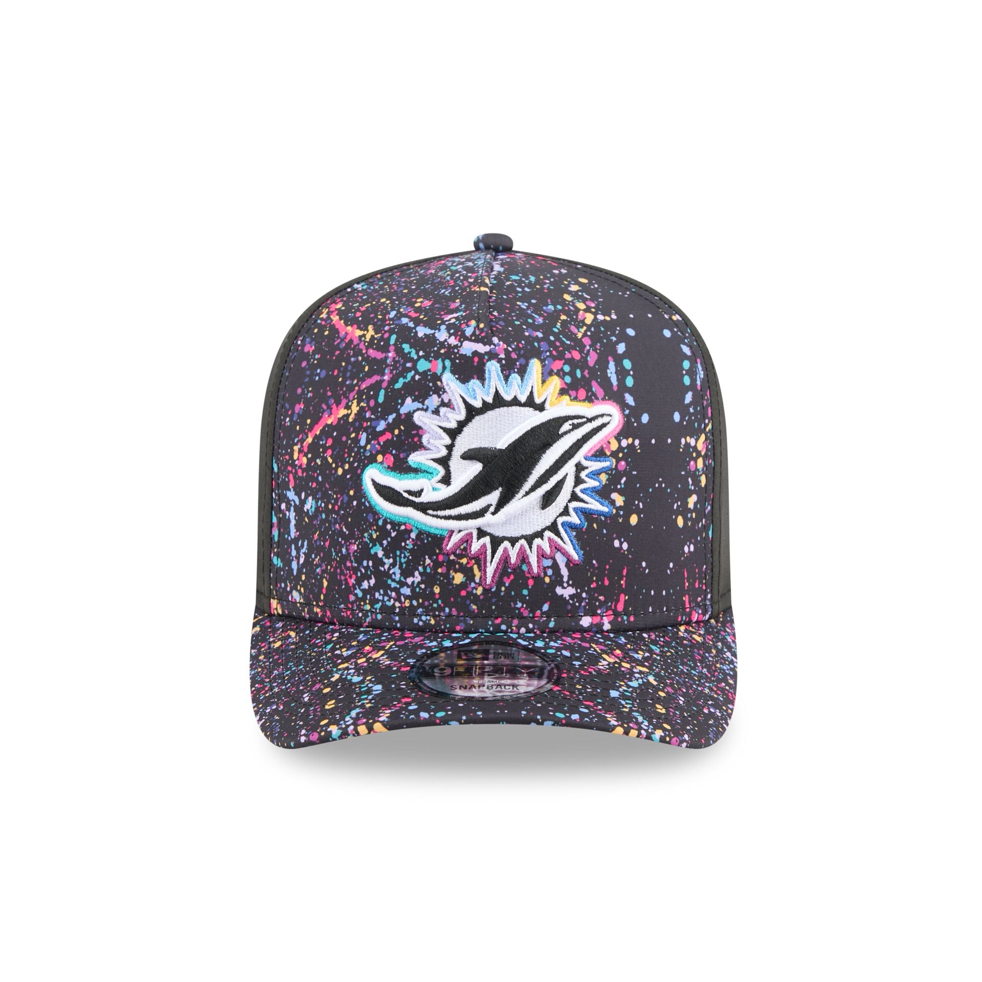 Alternative view of Miami Dolphins 2025 Crucial Catch 9Fifty A-Frame Snapback Hat