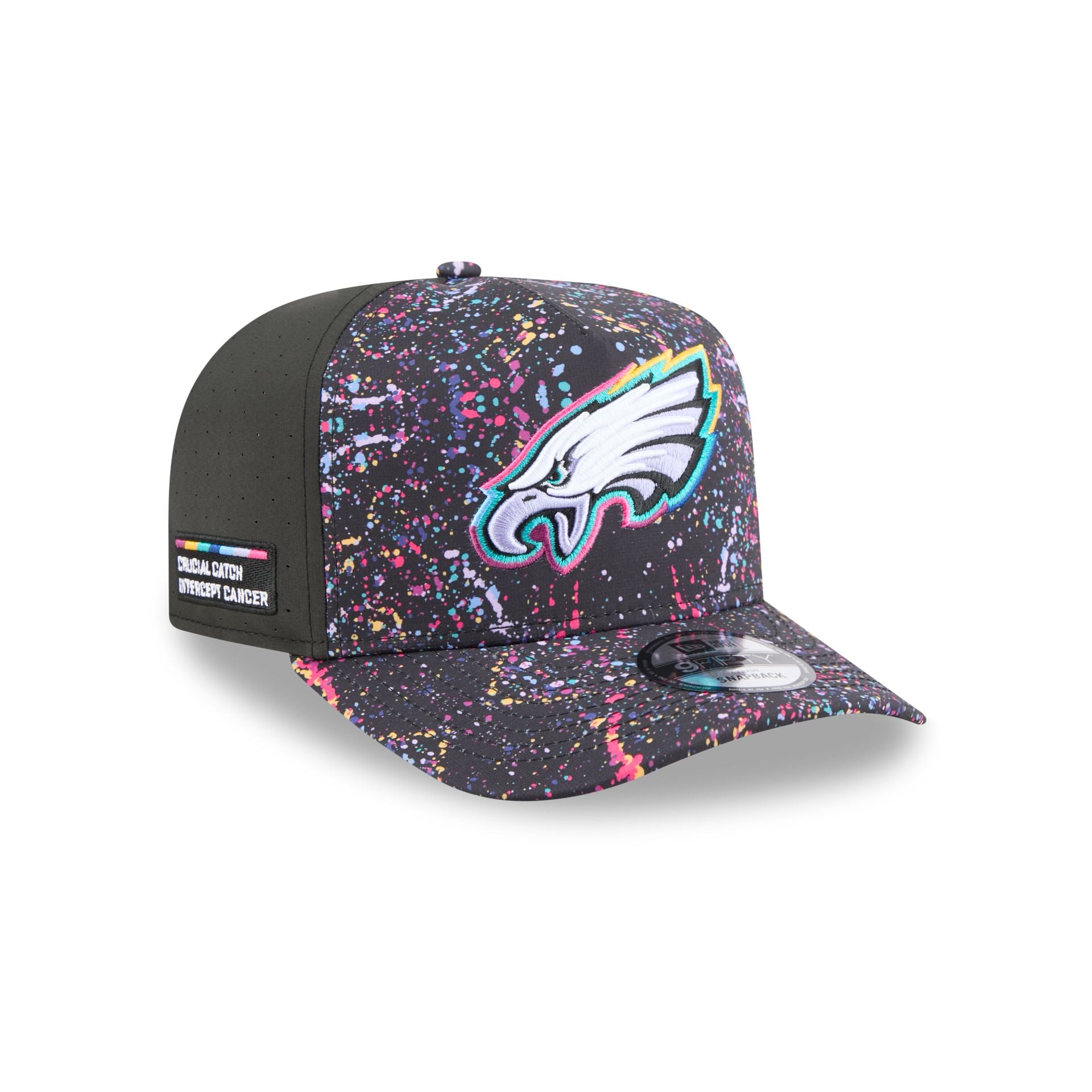 Philadelphia Eagles 2025 Crucial Catch 9Fifty A-Frame Snapback Hat
