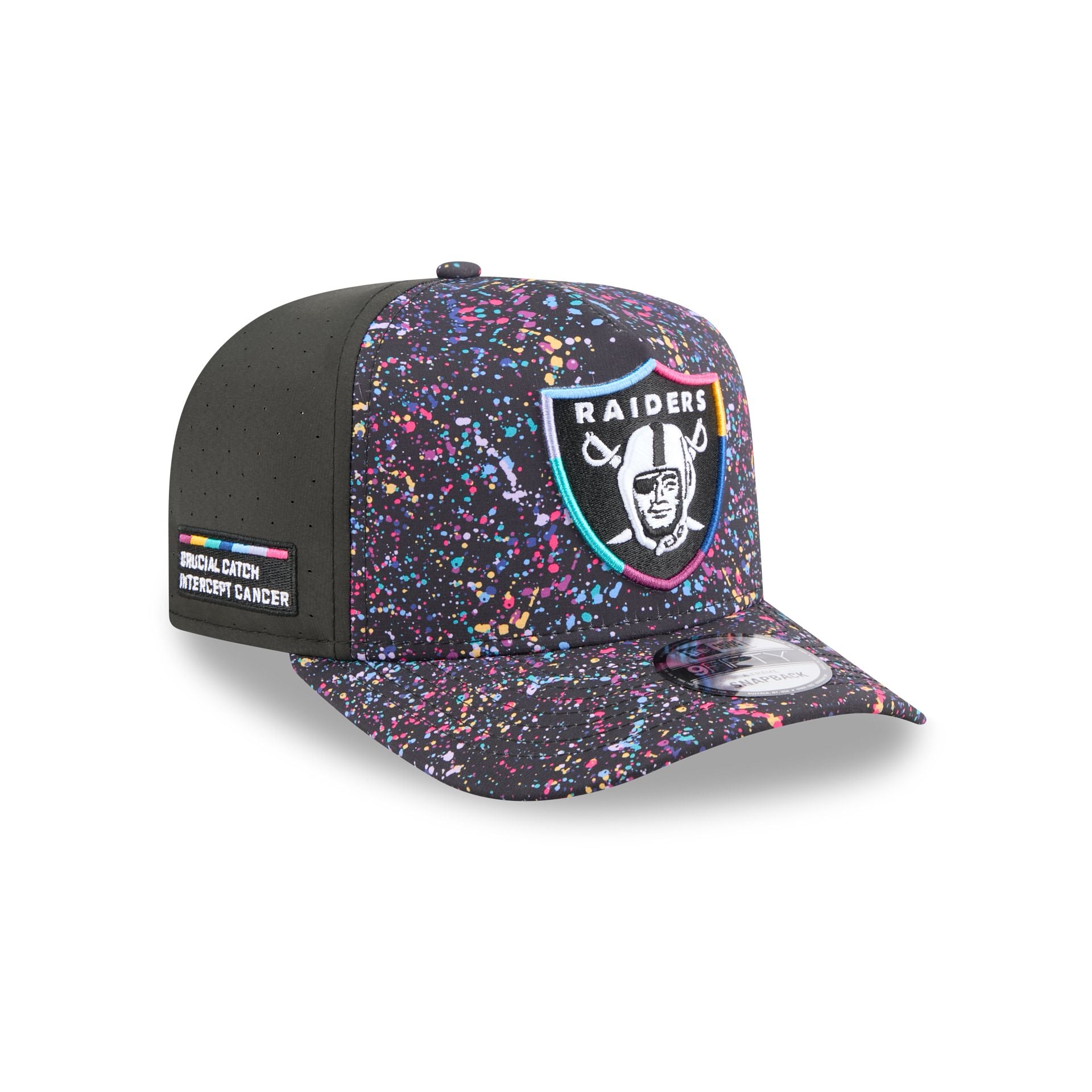 Las Vegas Raiders 2025 Crucial Catch 9Fifty A-Frame Snapback Hat